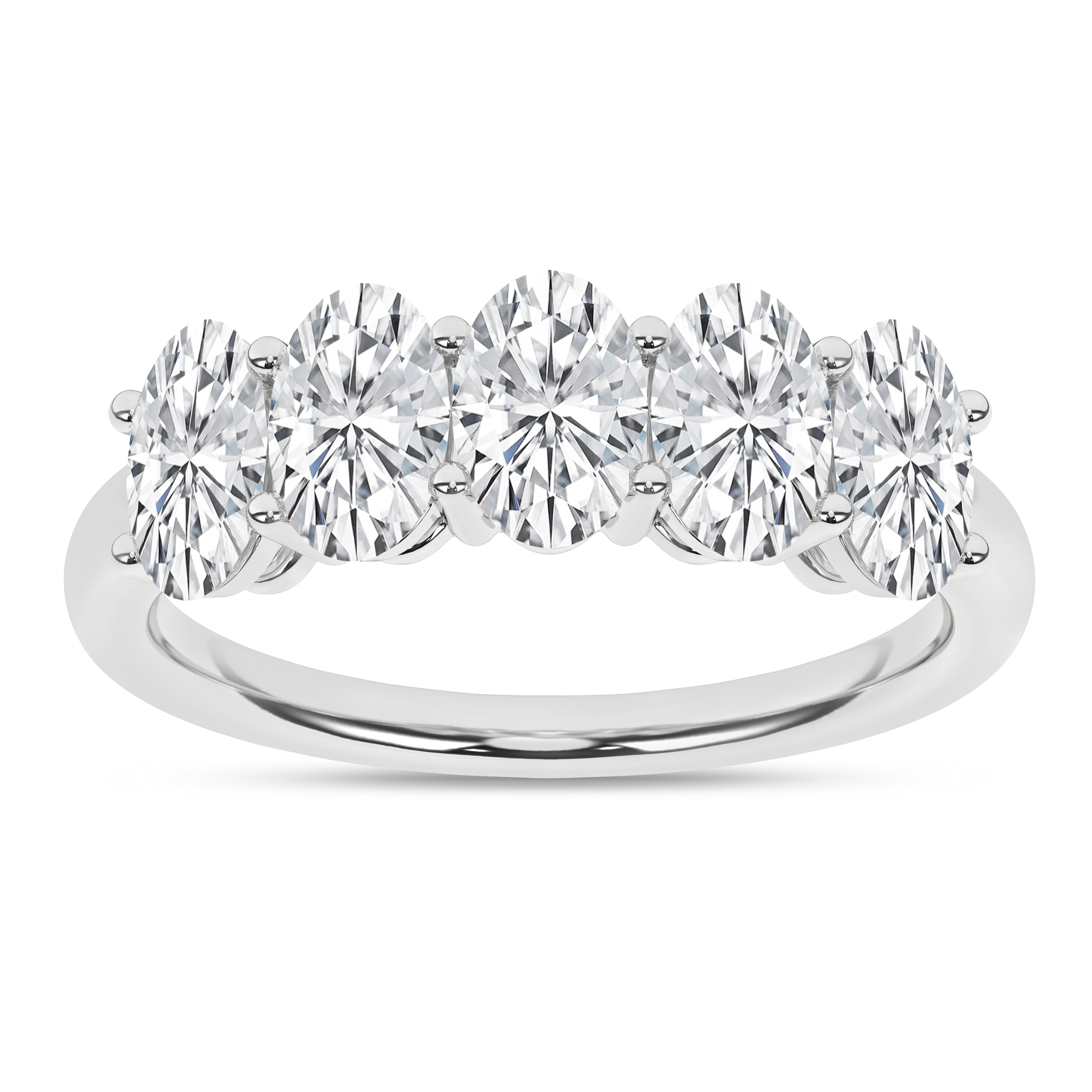 Lab Grown 5-Stone Band (Oval)/2Ctw