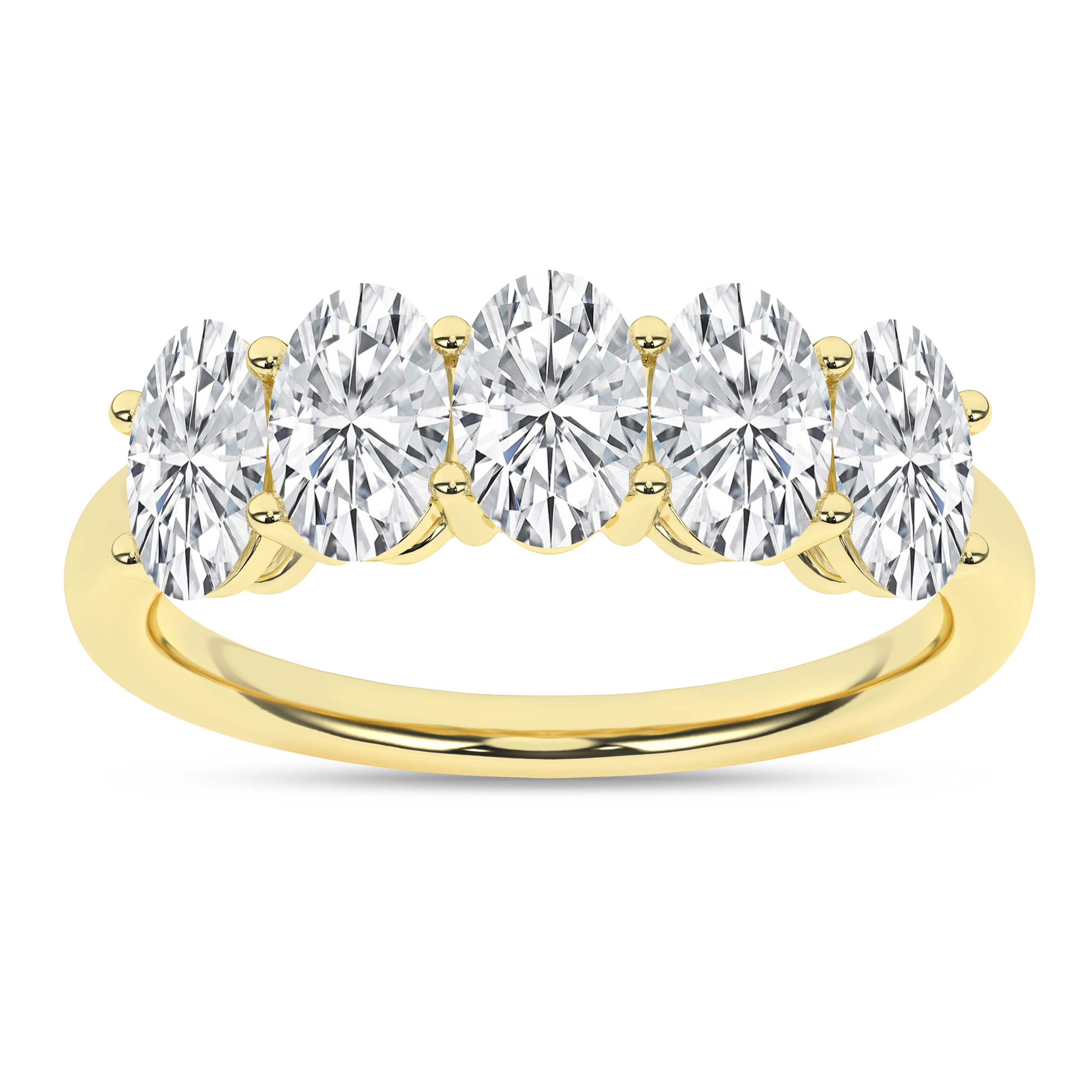 Lab Grown 5-Stone Band (Oval)/2Ctw