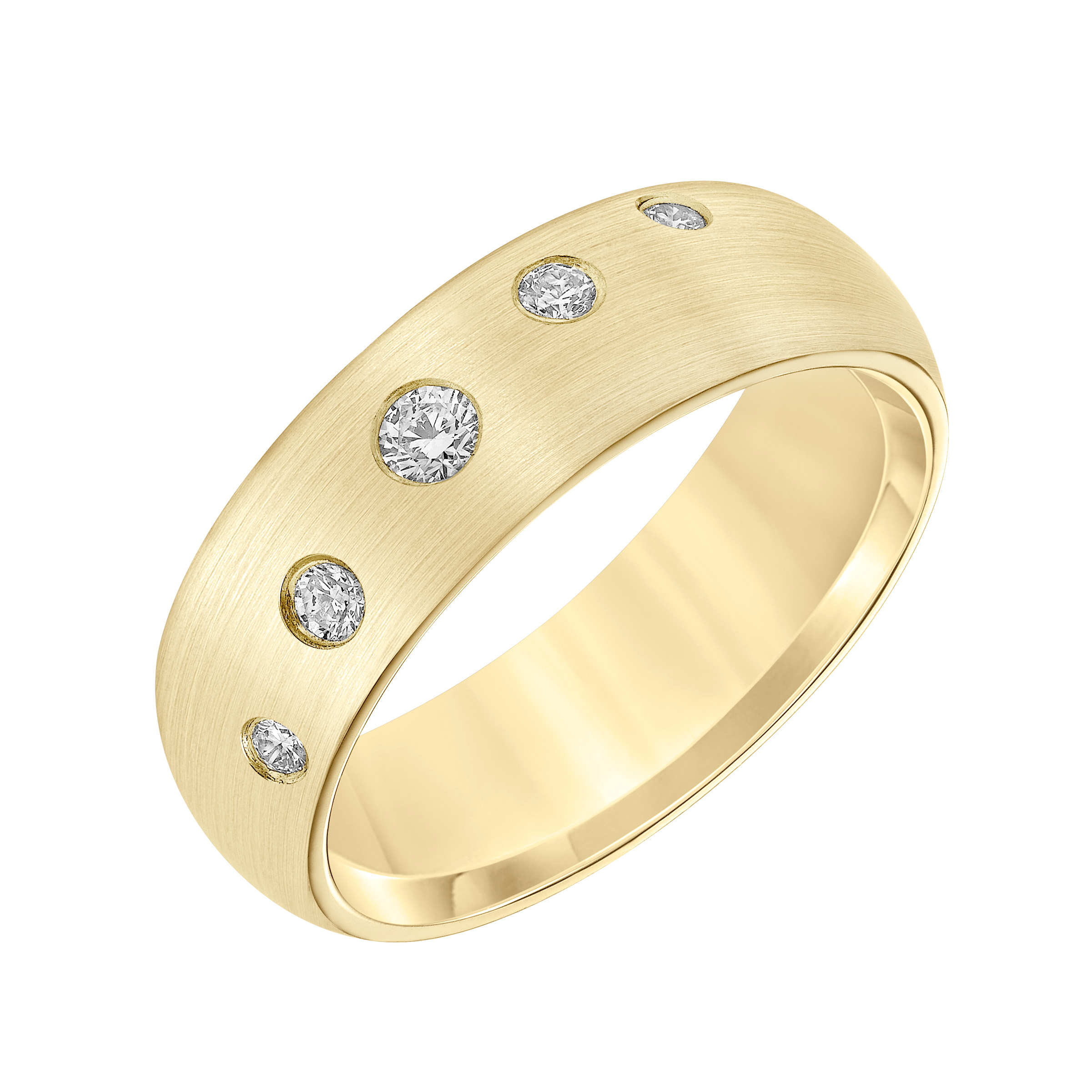7MM Engraved Diamond Ring