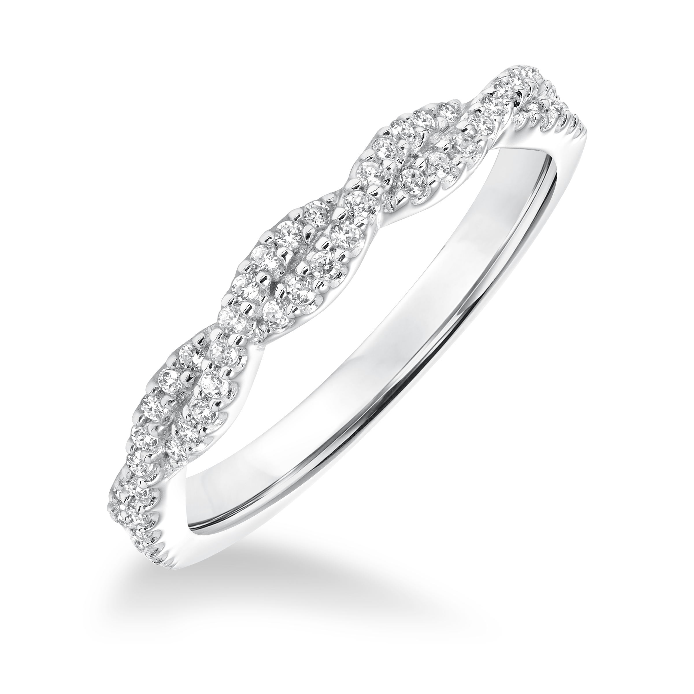 Diamond Twisted Wedding Band to Match 31-10036