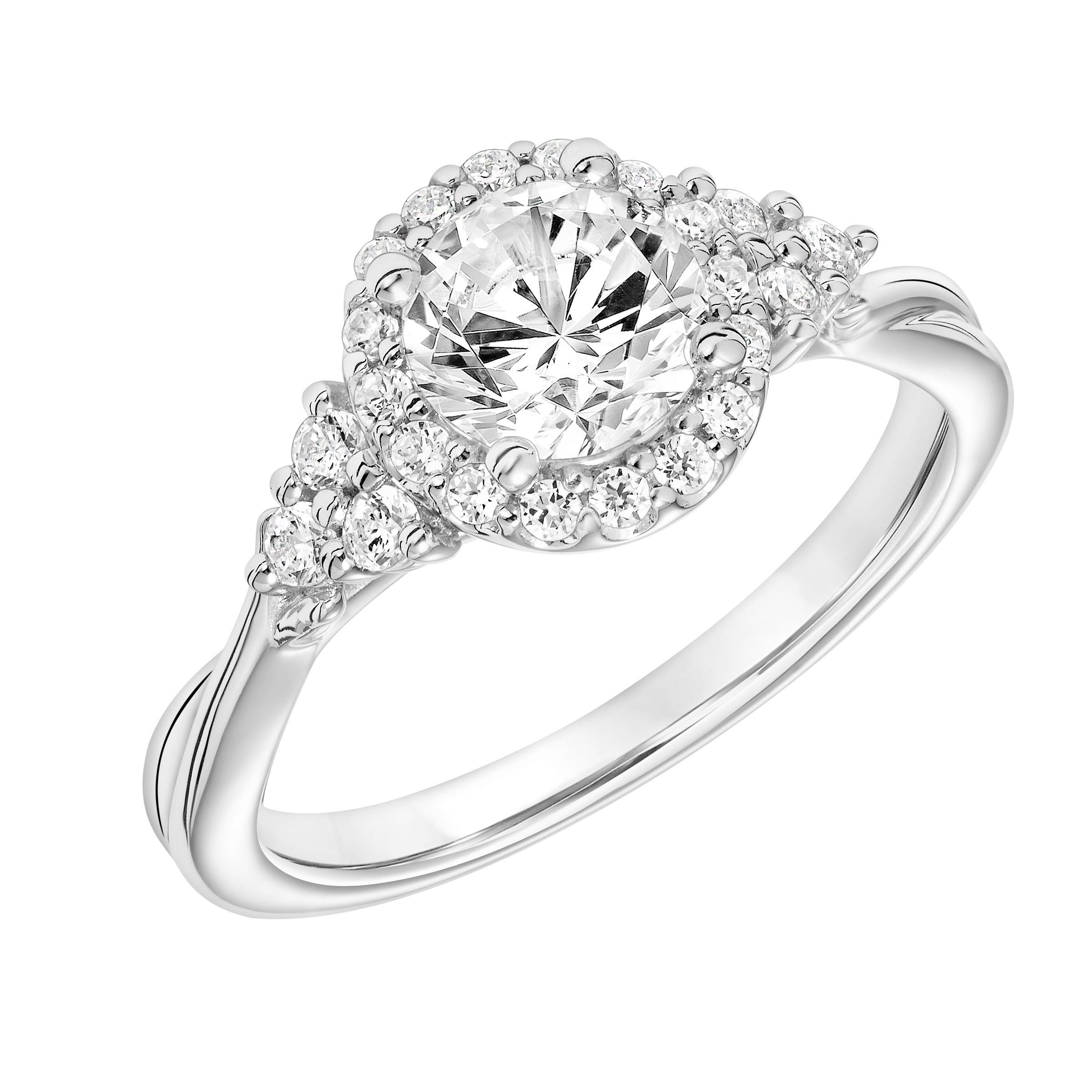 Contemporary 3-Stone Engagement Ring