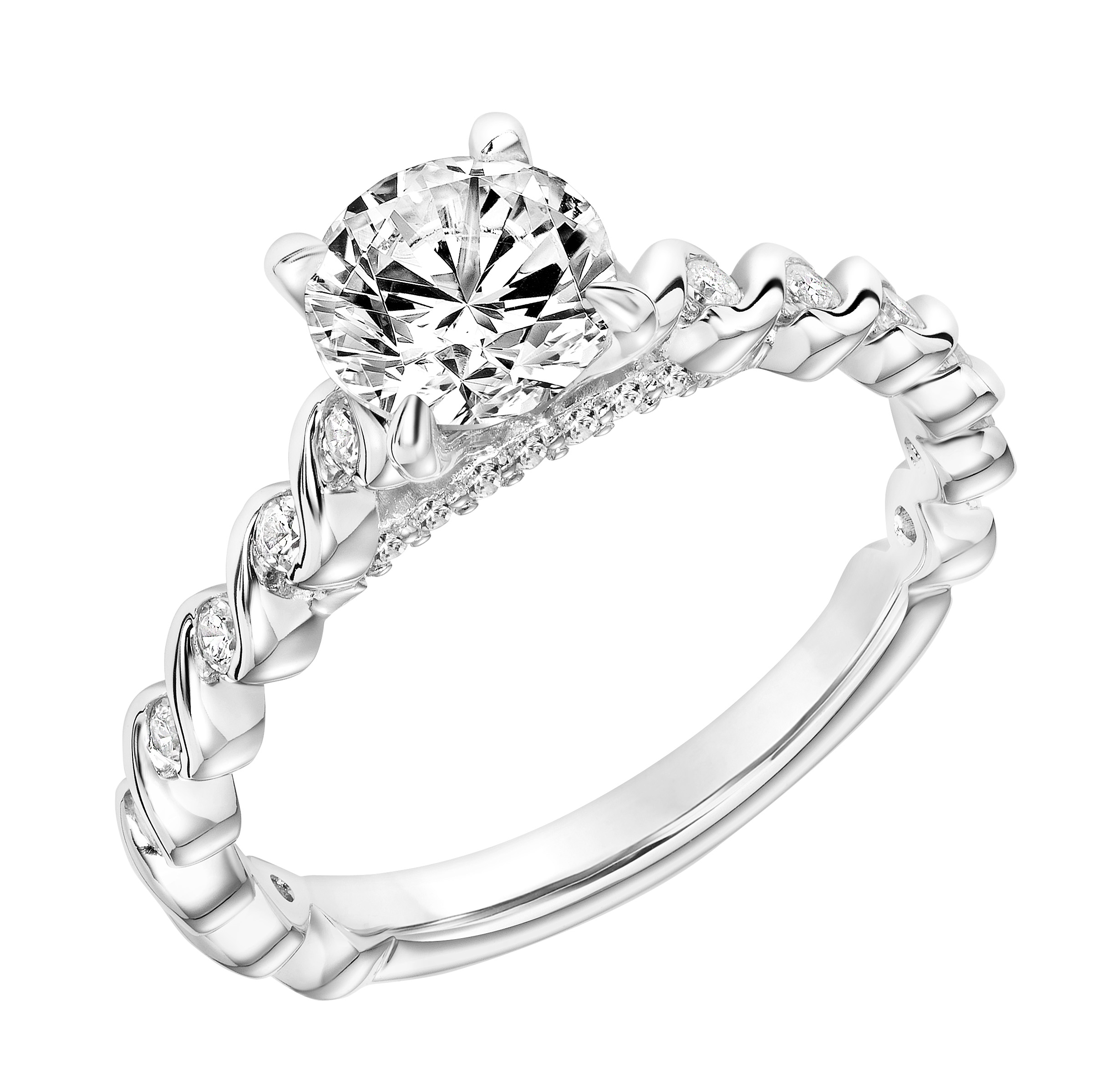 Contemporary Twist Engagement Ring