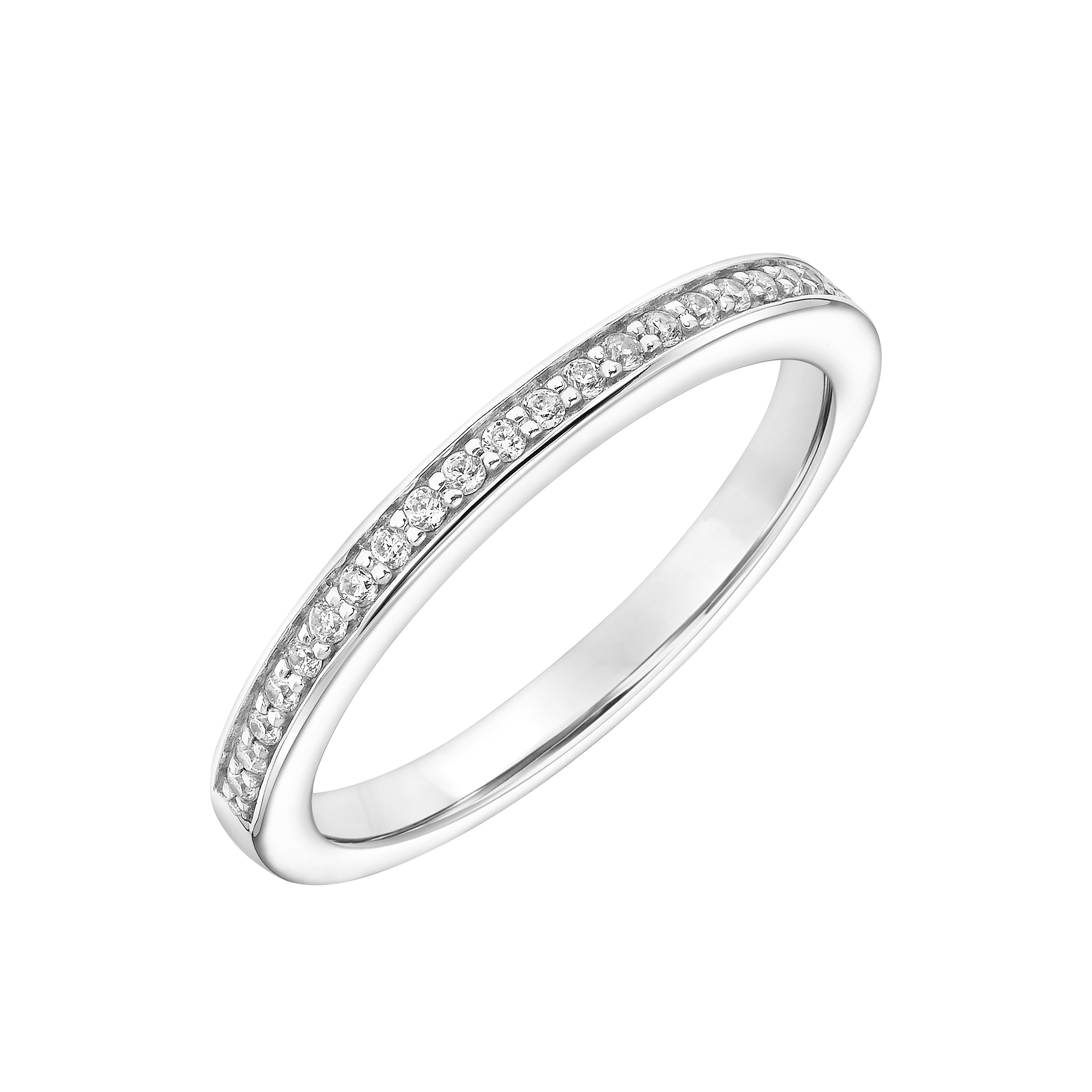 Contemporary Halo Diamond Wedding Band