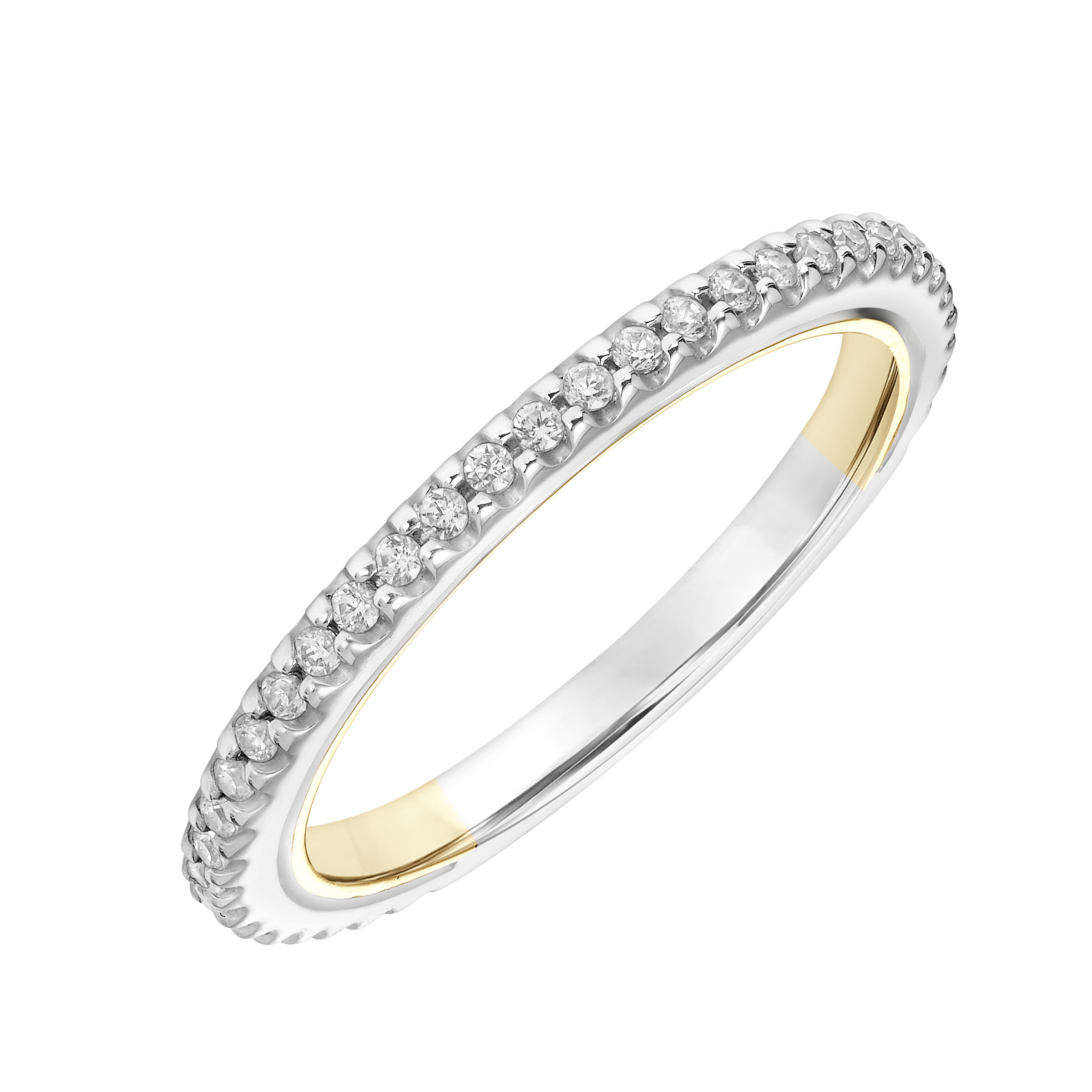 Contemporary Solitaire Diamond Wedding Band