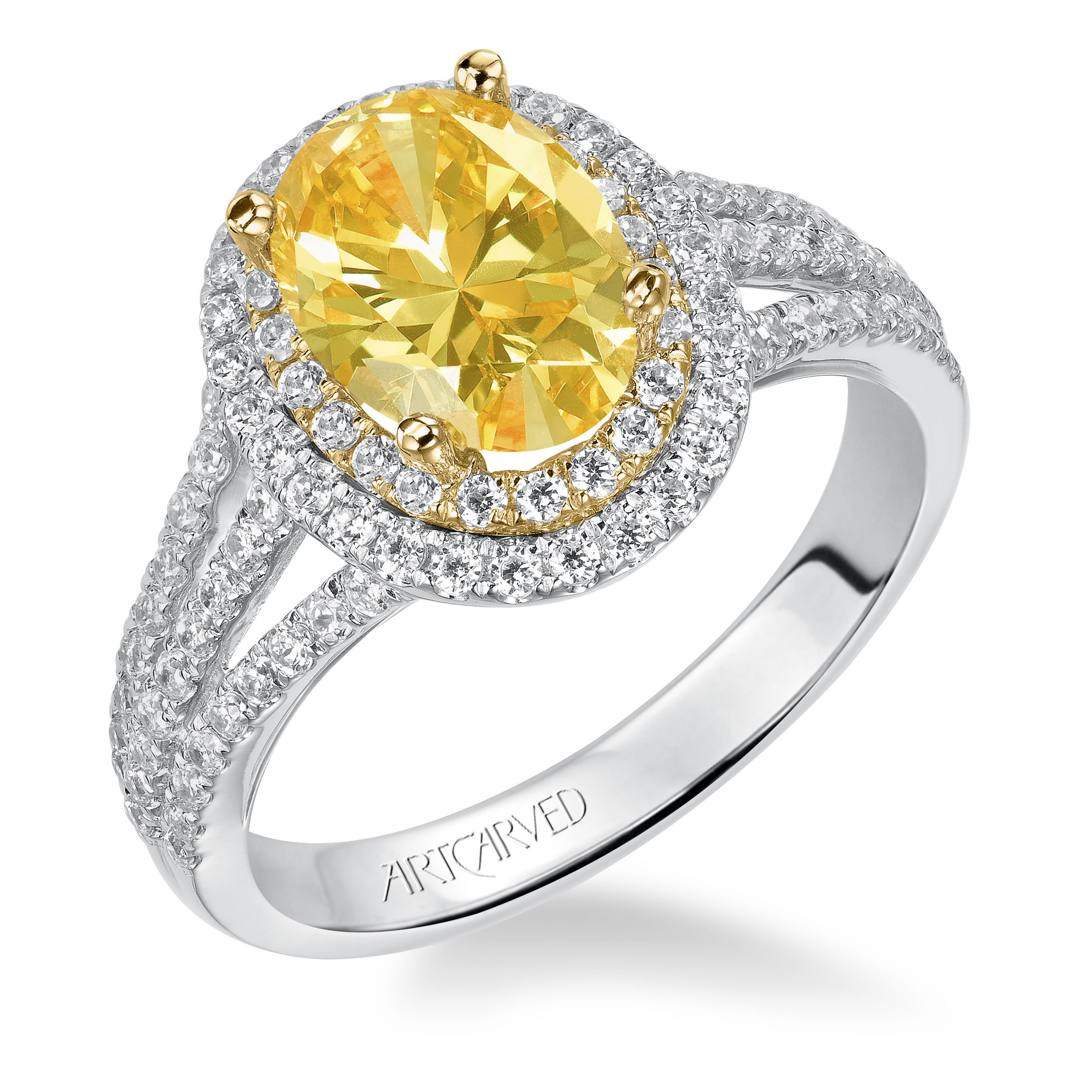 Double Halo Engagement Ring