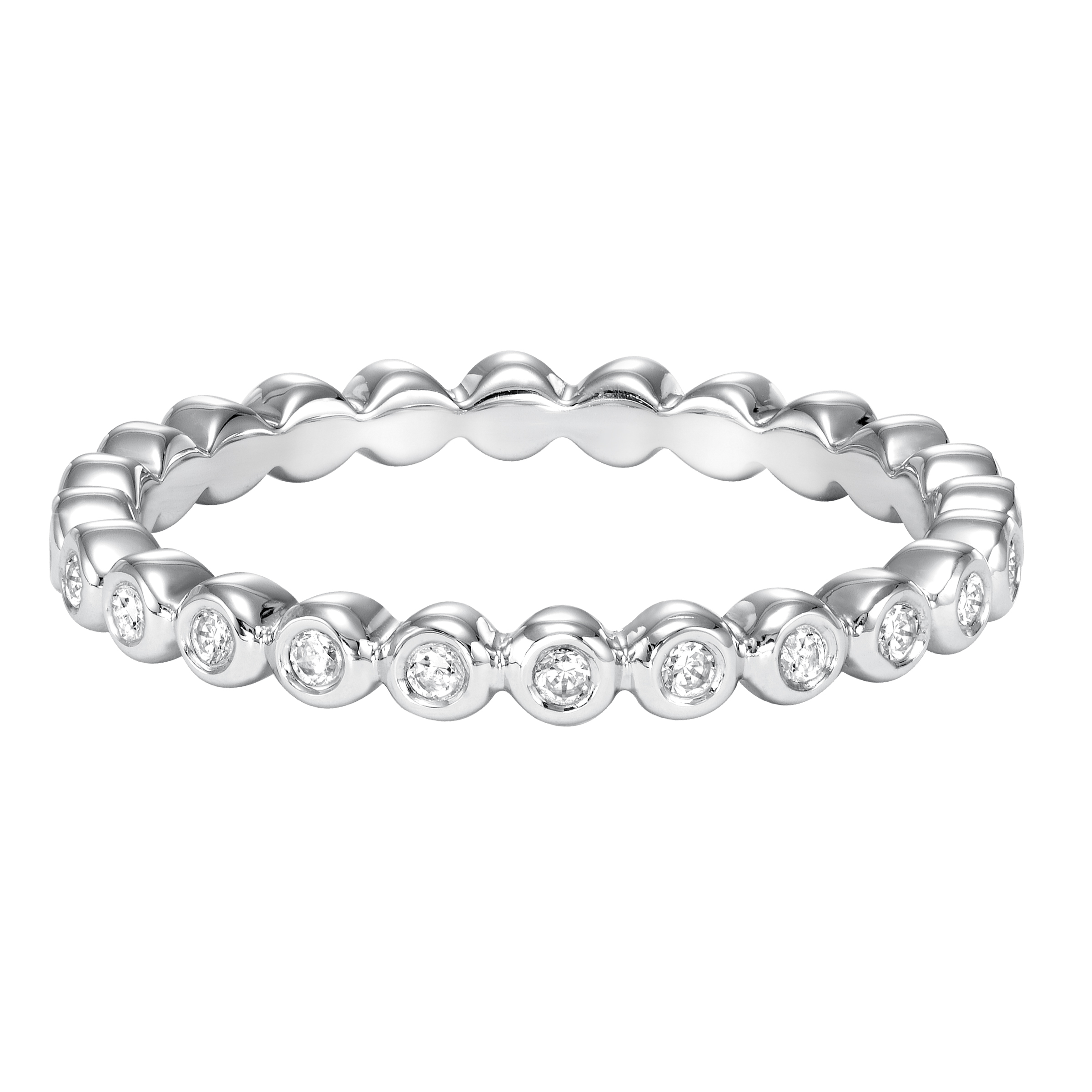 Stackable Bezel Set Diamond Eternity Band
