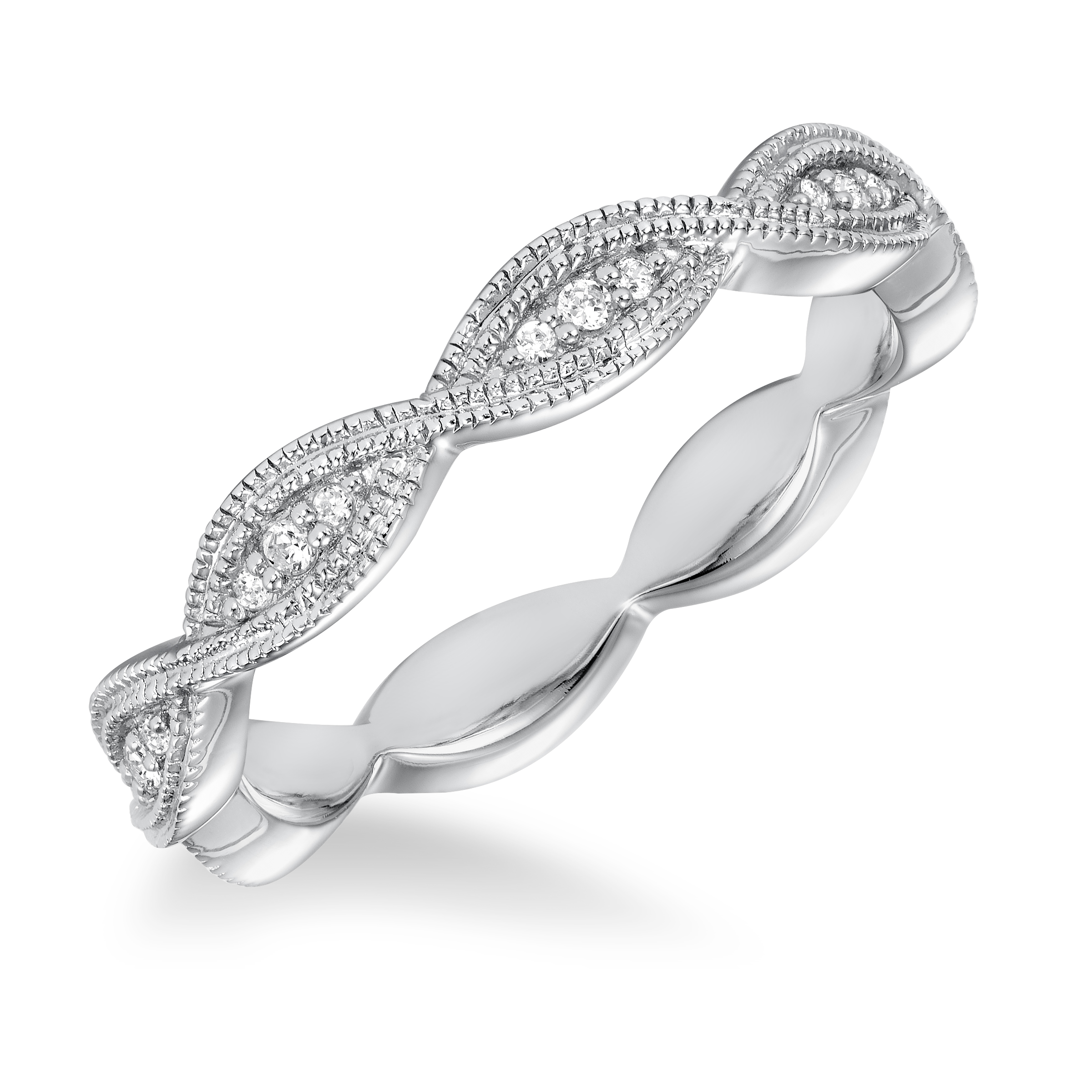 Diamond Milgrain Anniversary Band