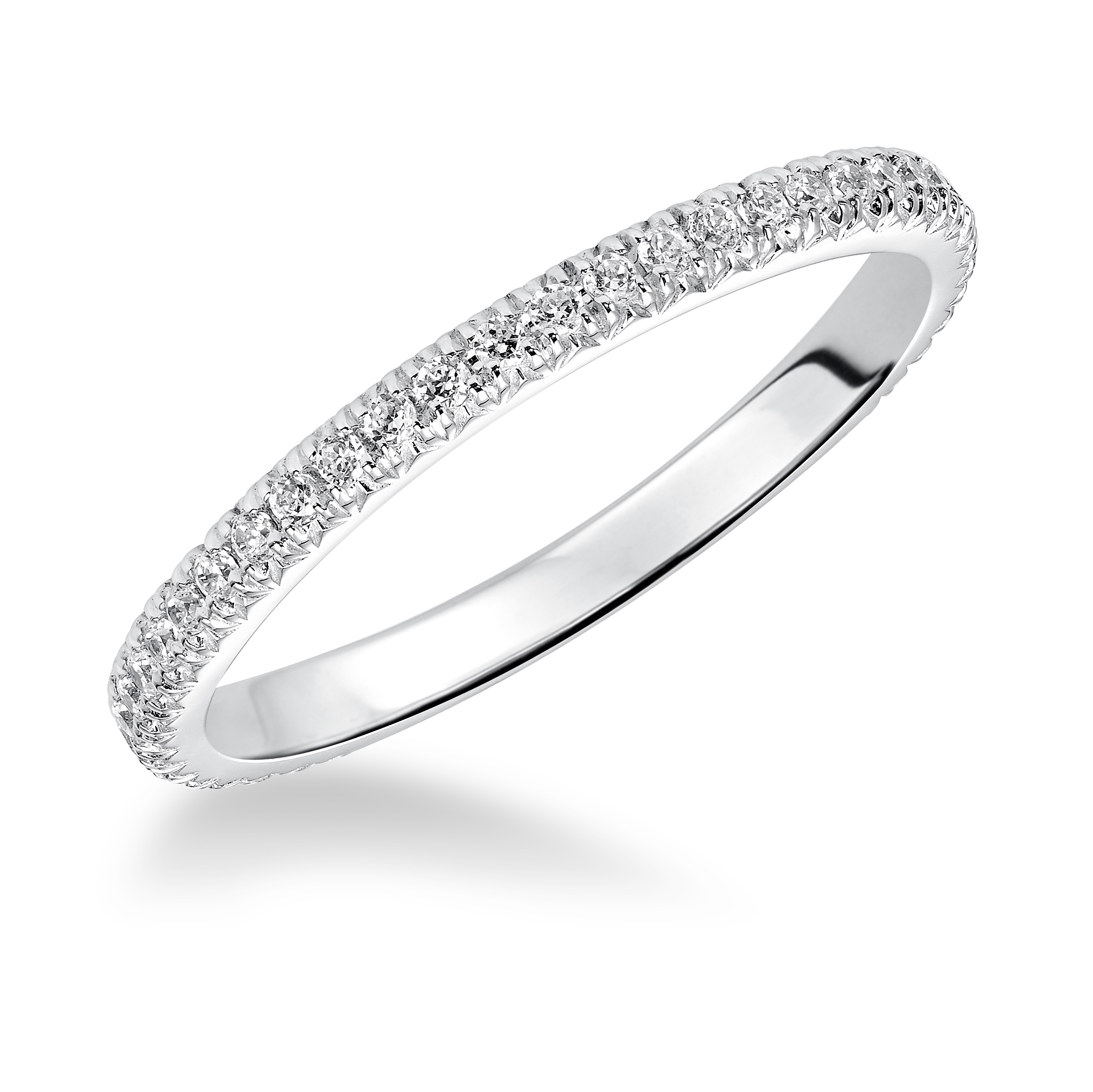 Eternity diamond wedding band.
