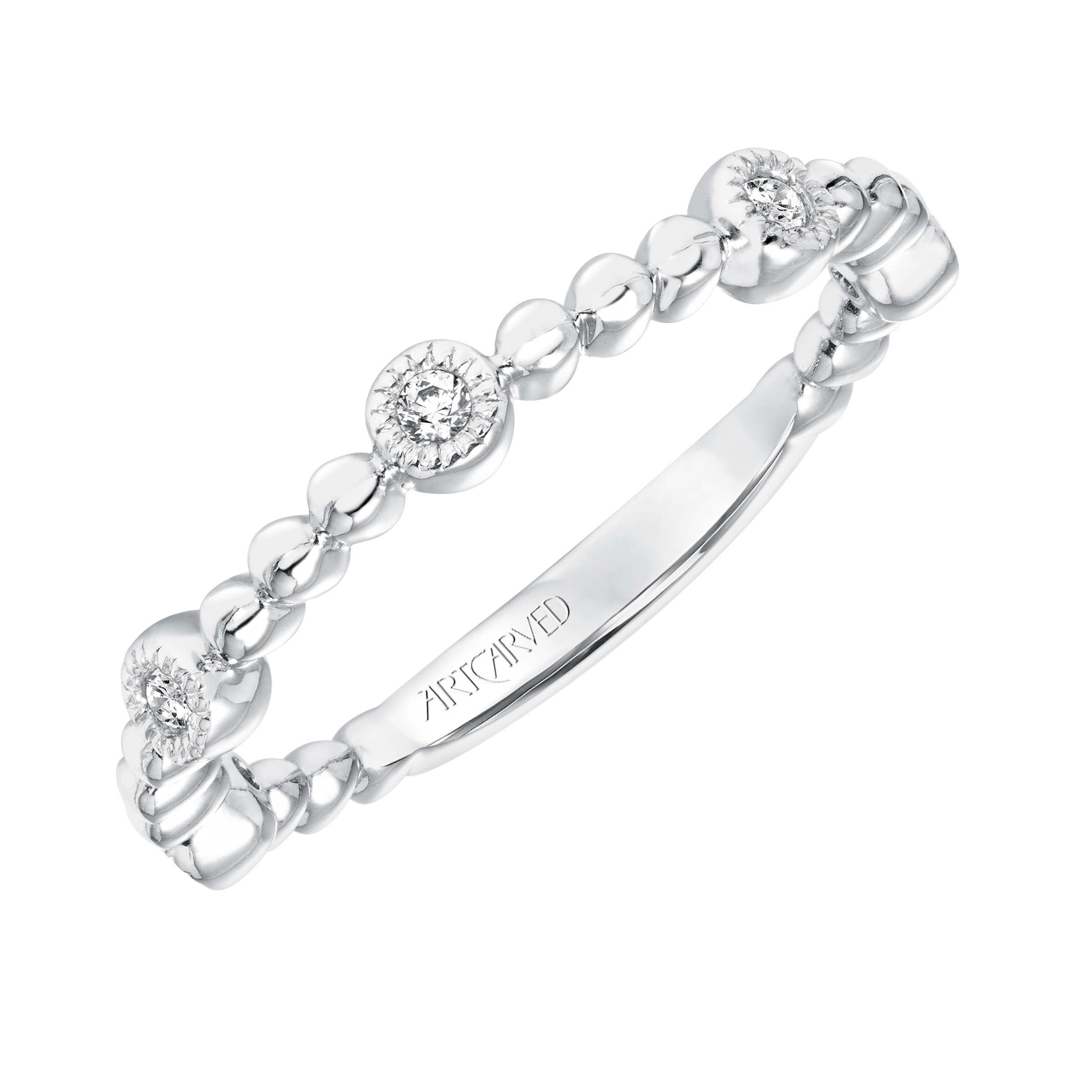 Stackable Bezel Set Diamond Band