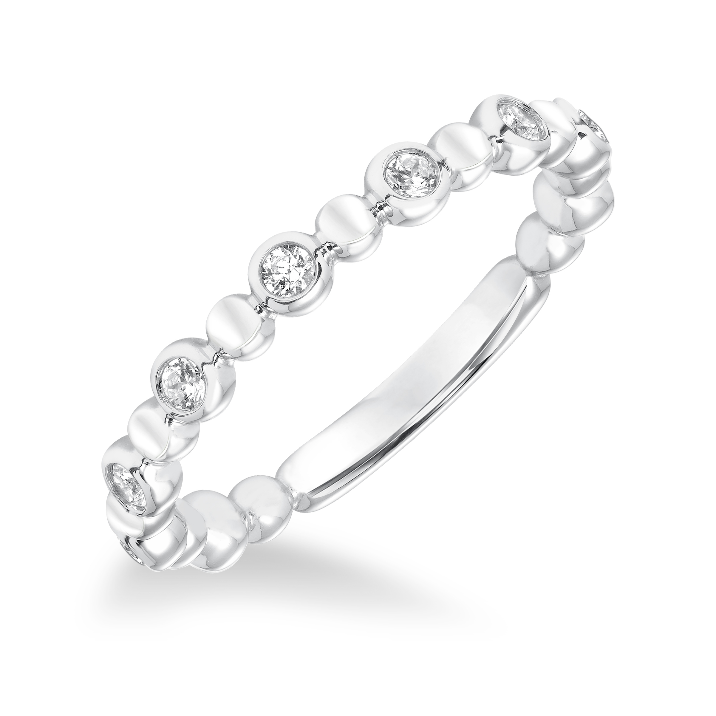 Stackable Bezel set Diamond Band