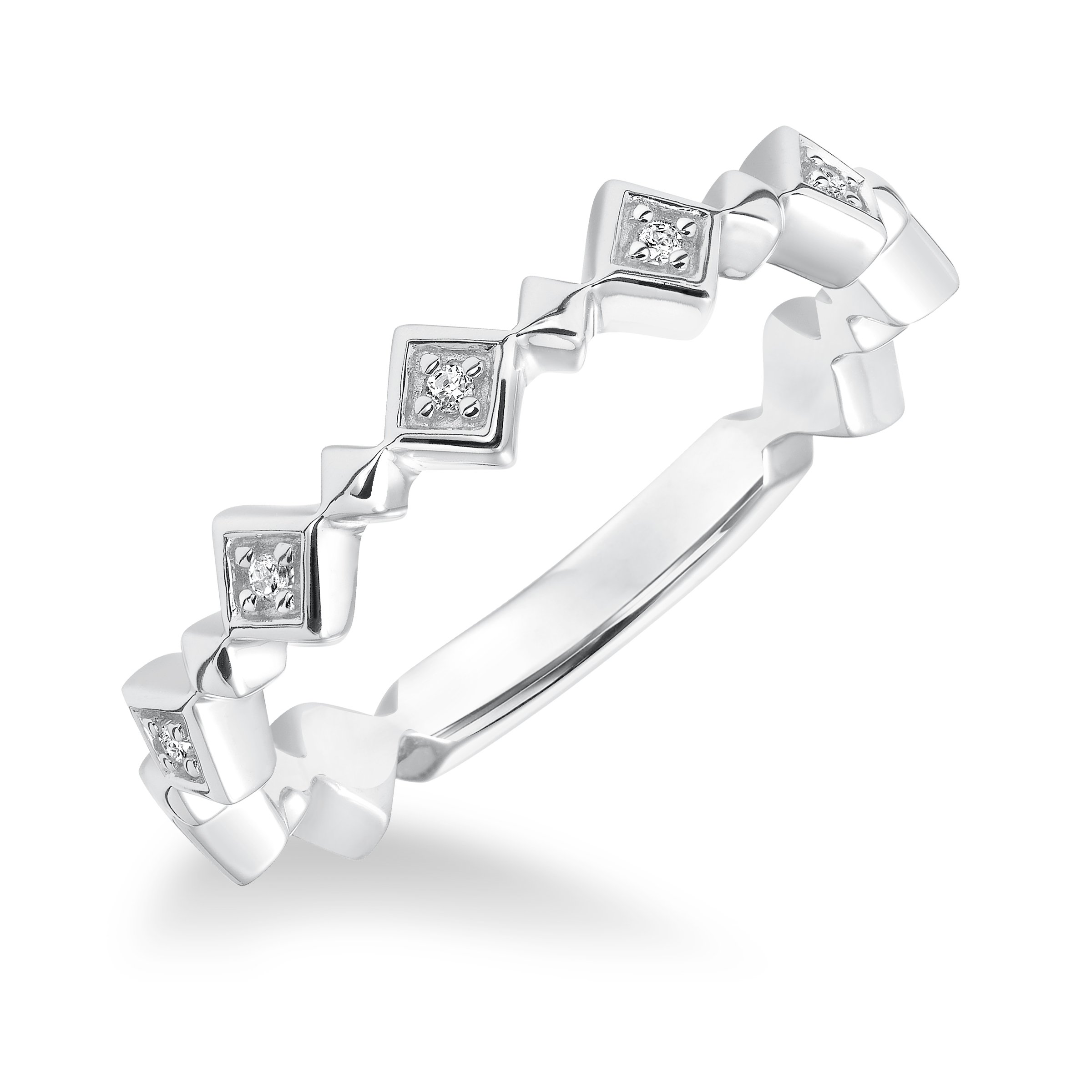 Stackable Diamond Shape Band