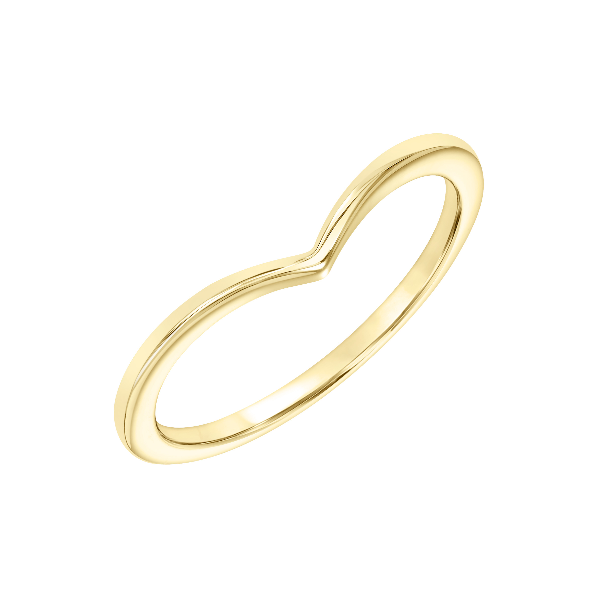 Contemporary Curved Stackable Polished Ring