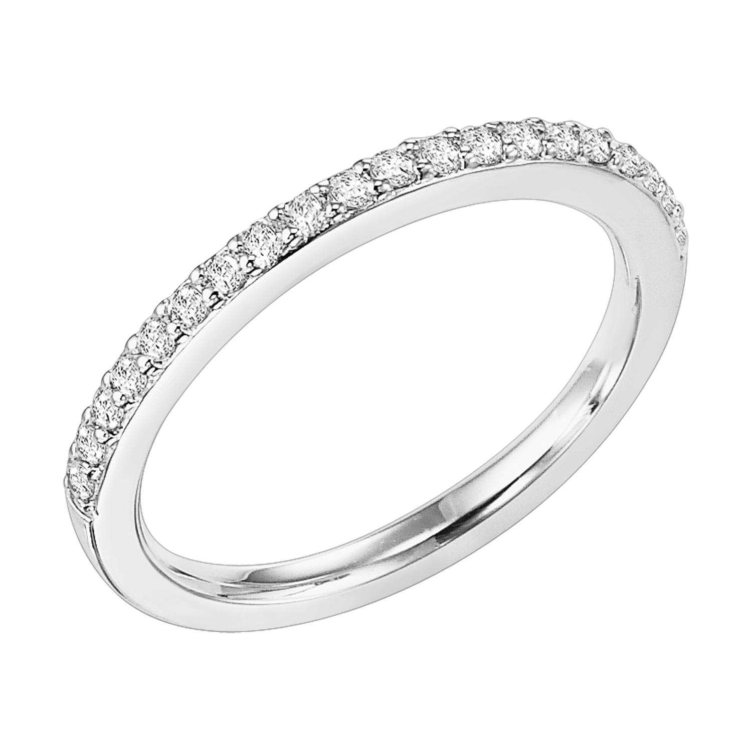 Contemporary Prong Halo Diamond Wedding Band
