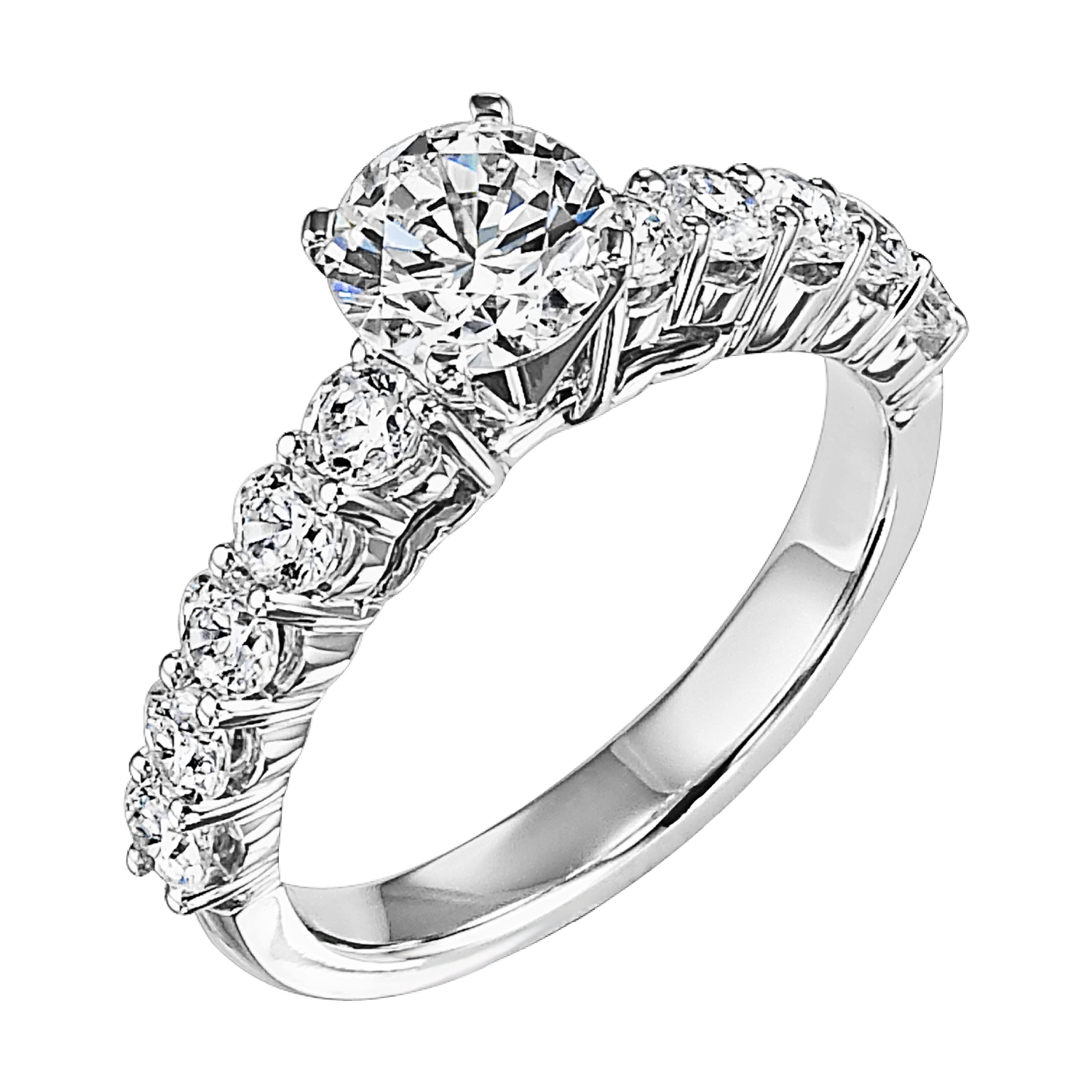 Contemporary Prong Engagement Ring