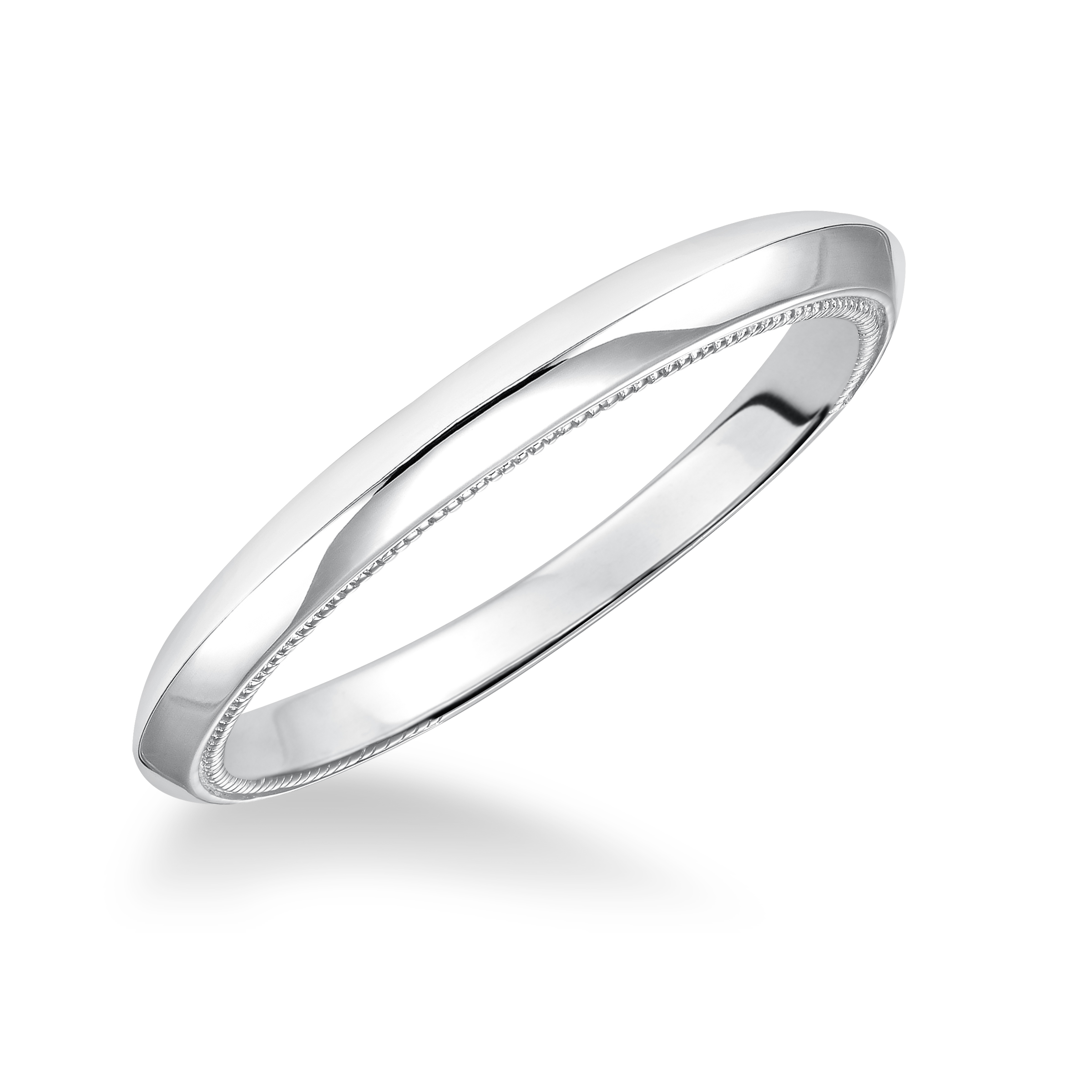 Plain knife edge wedding band