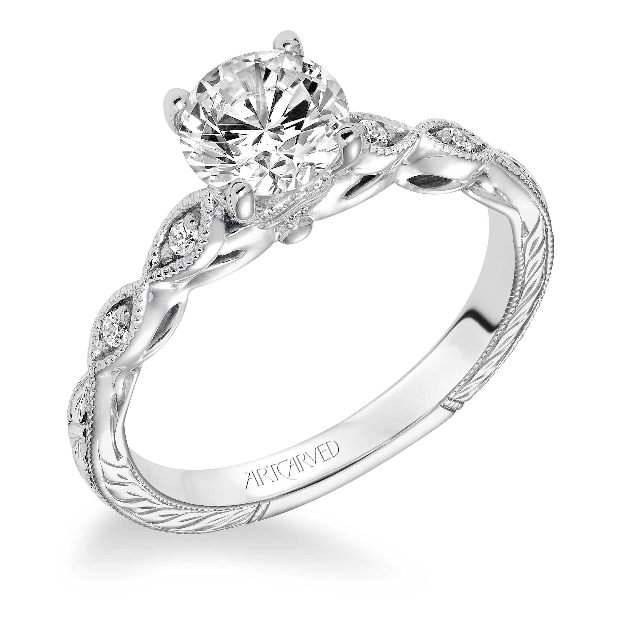 Vintage Filigree Diamond Engagement Ring