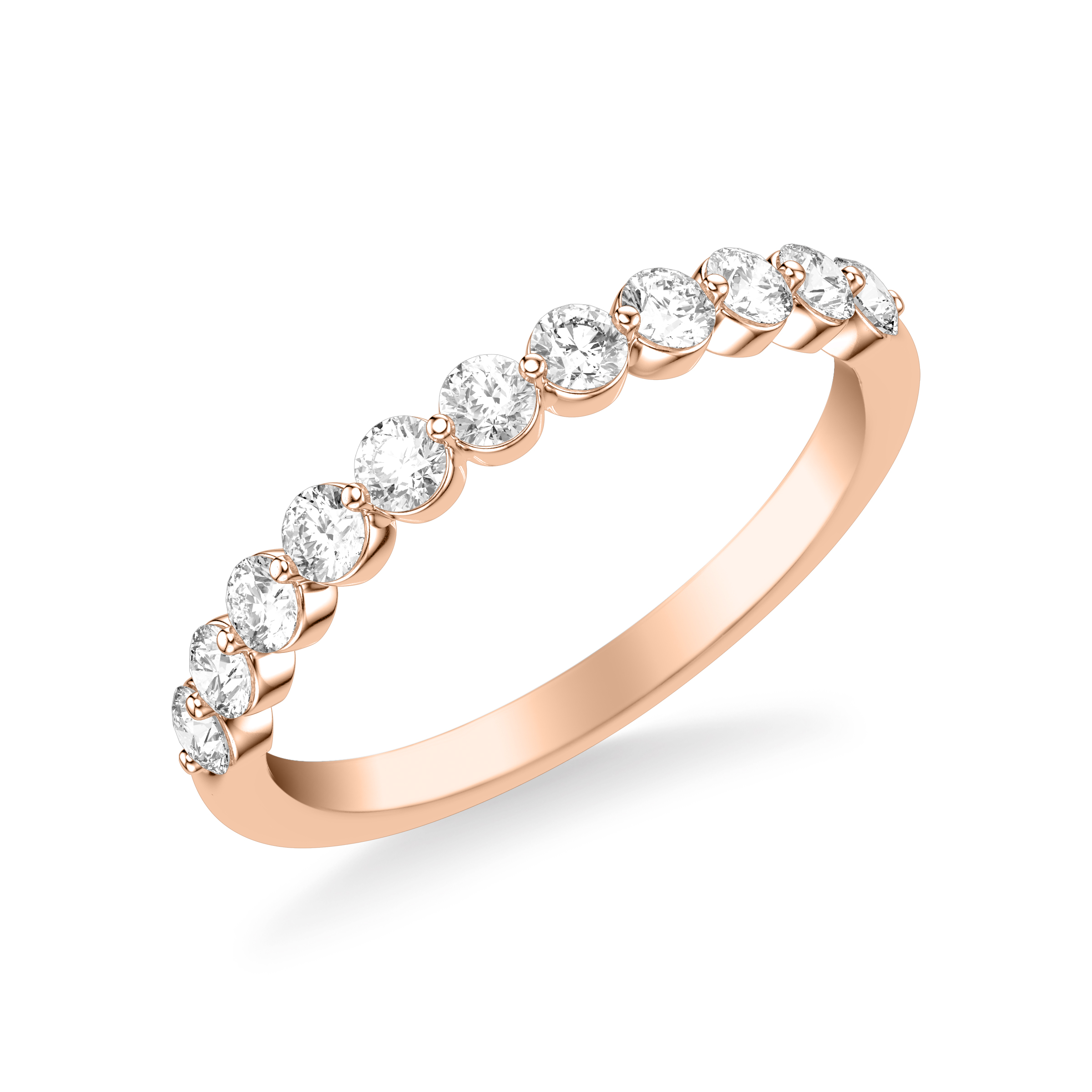 Classic Single Shared Prong Diamond Band
