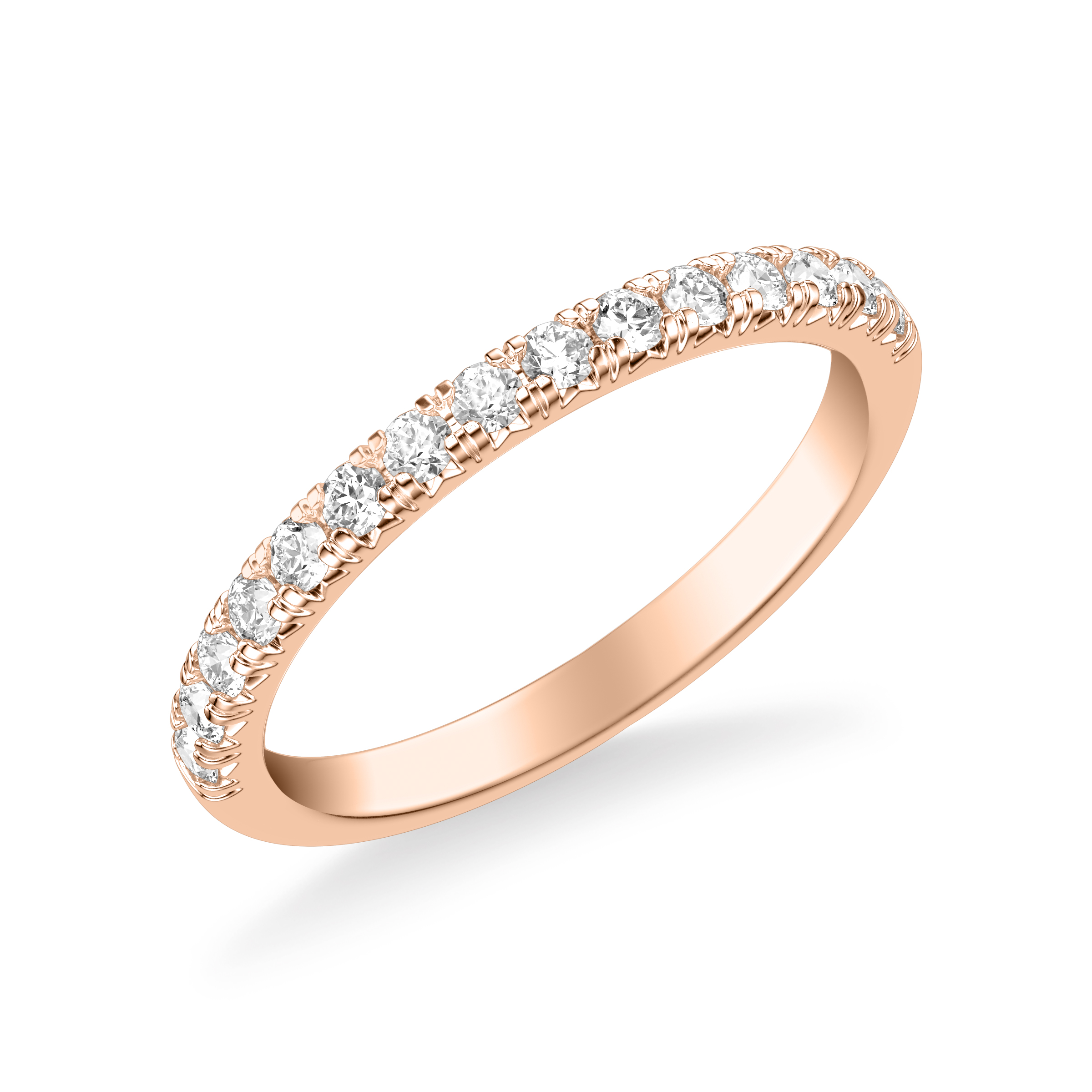 Classic Wedding Band with Round Diamonds