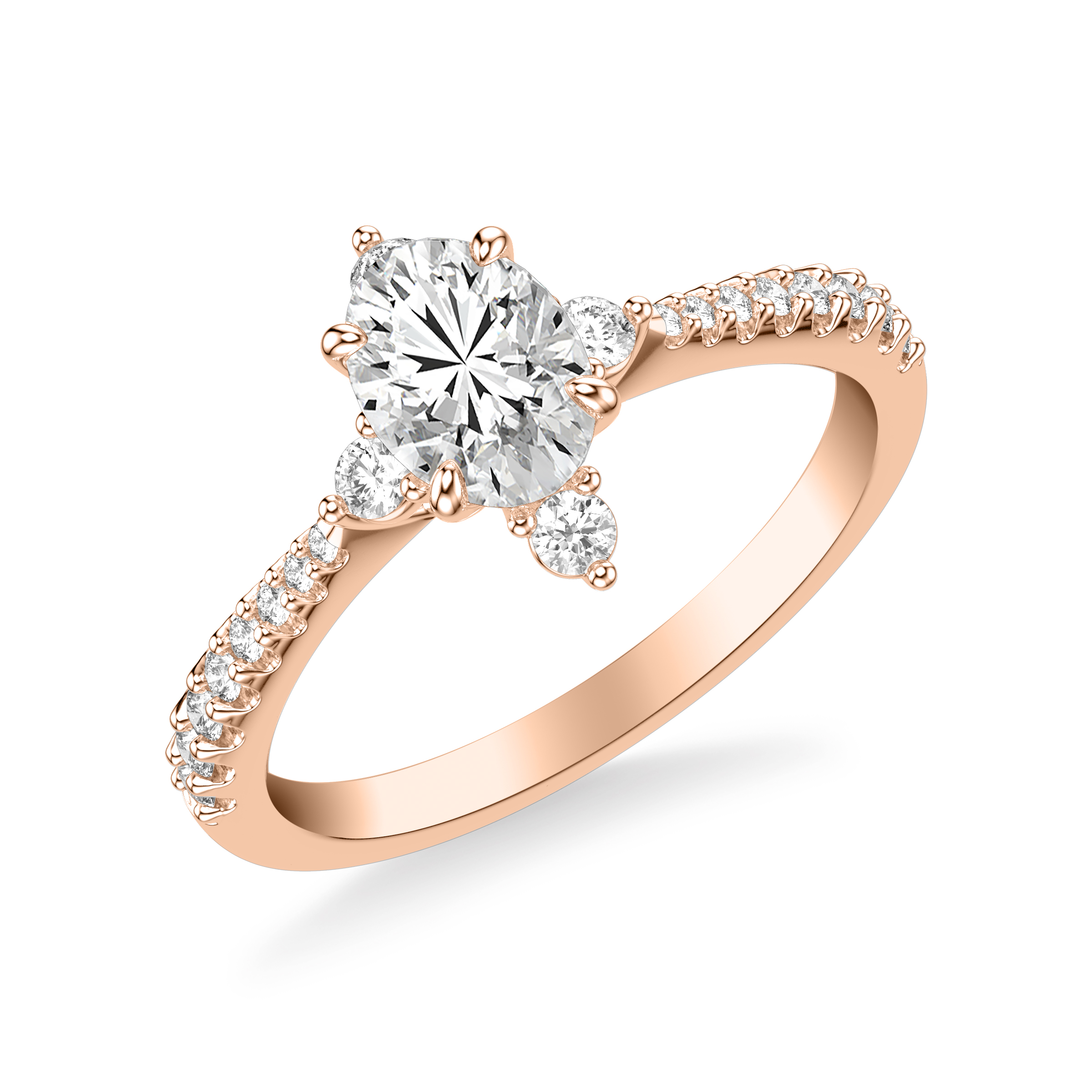 Contemporary Halo Engagement Ring