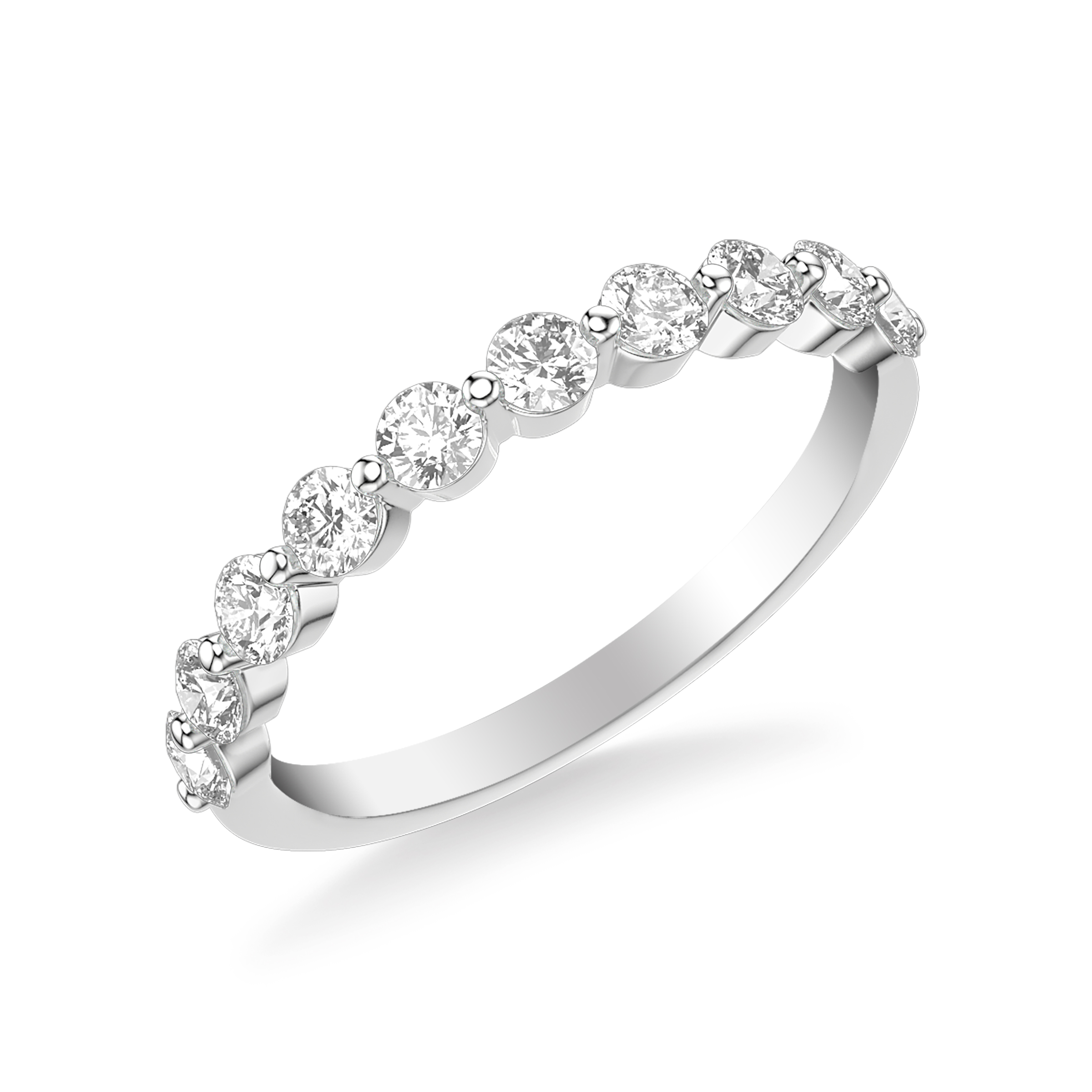 Classic Stackable with Single Prong Round Diamond Ring