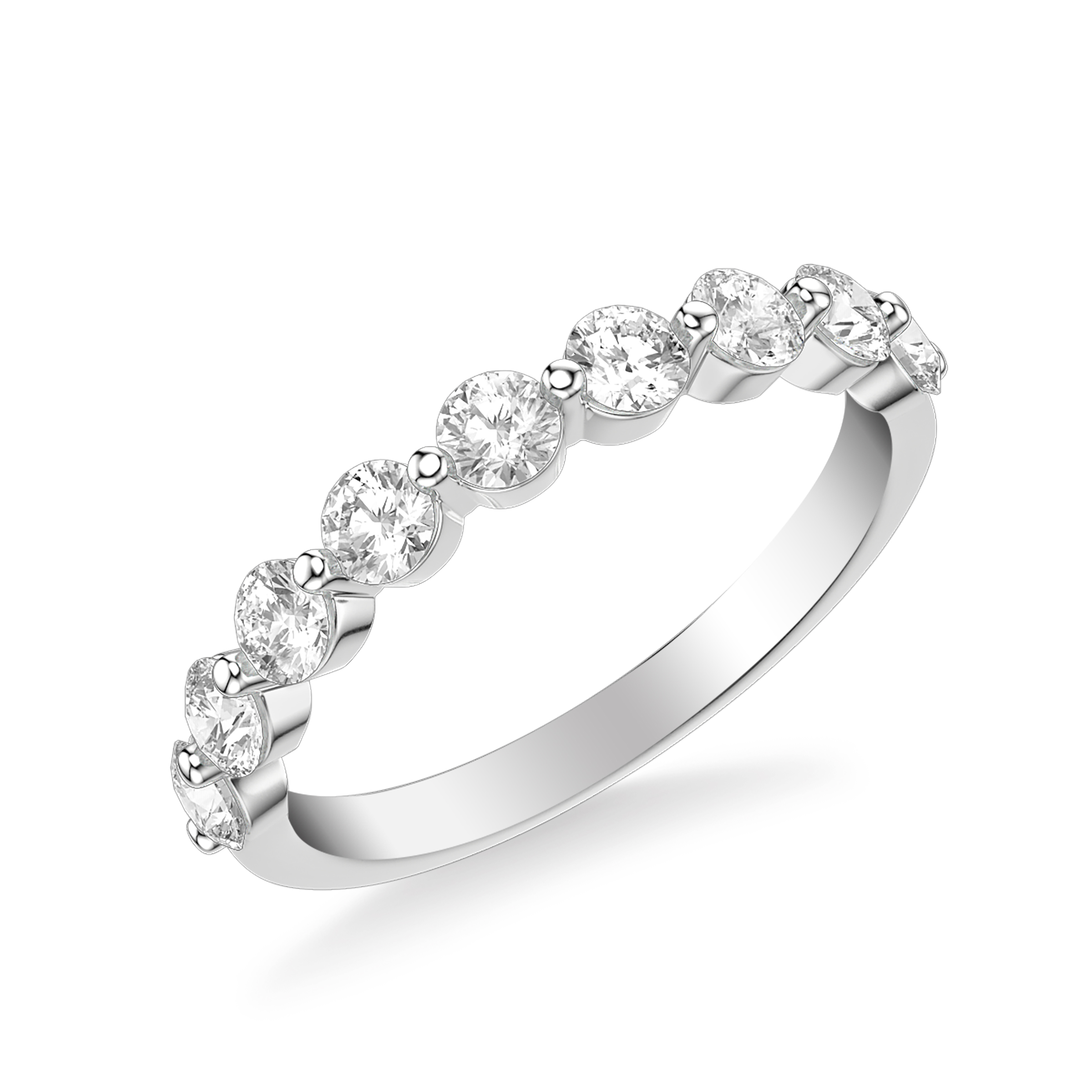 Classic Stackable with Single Prong Round Diamond Ring