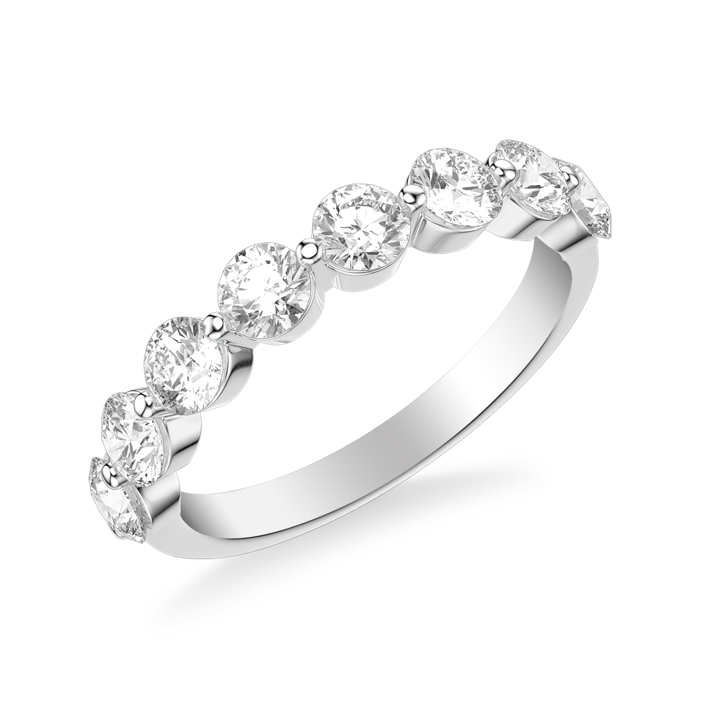 Classic Stackable with Single Prong Round Diamond Ring
