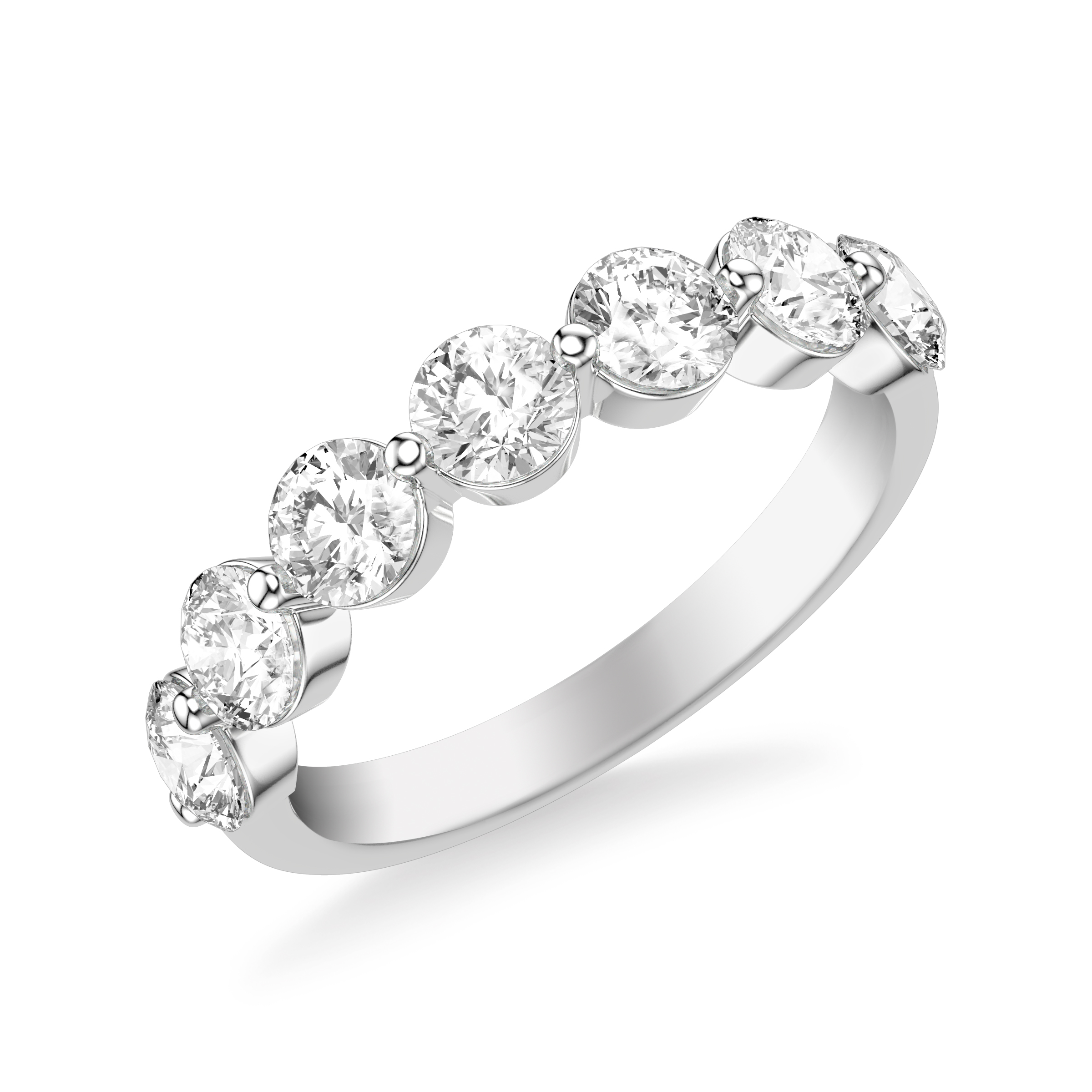Classic Stackable with Single Prong Round Diamond Ring