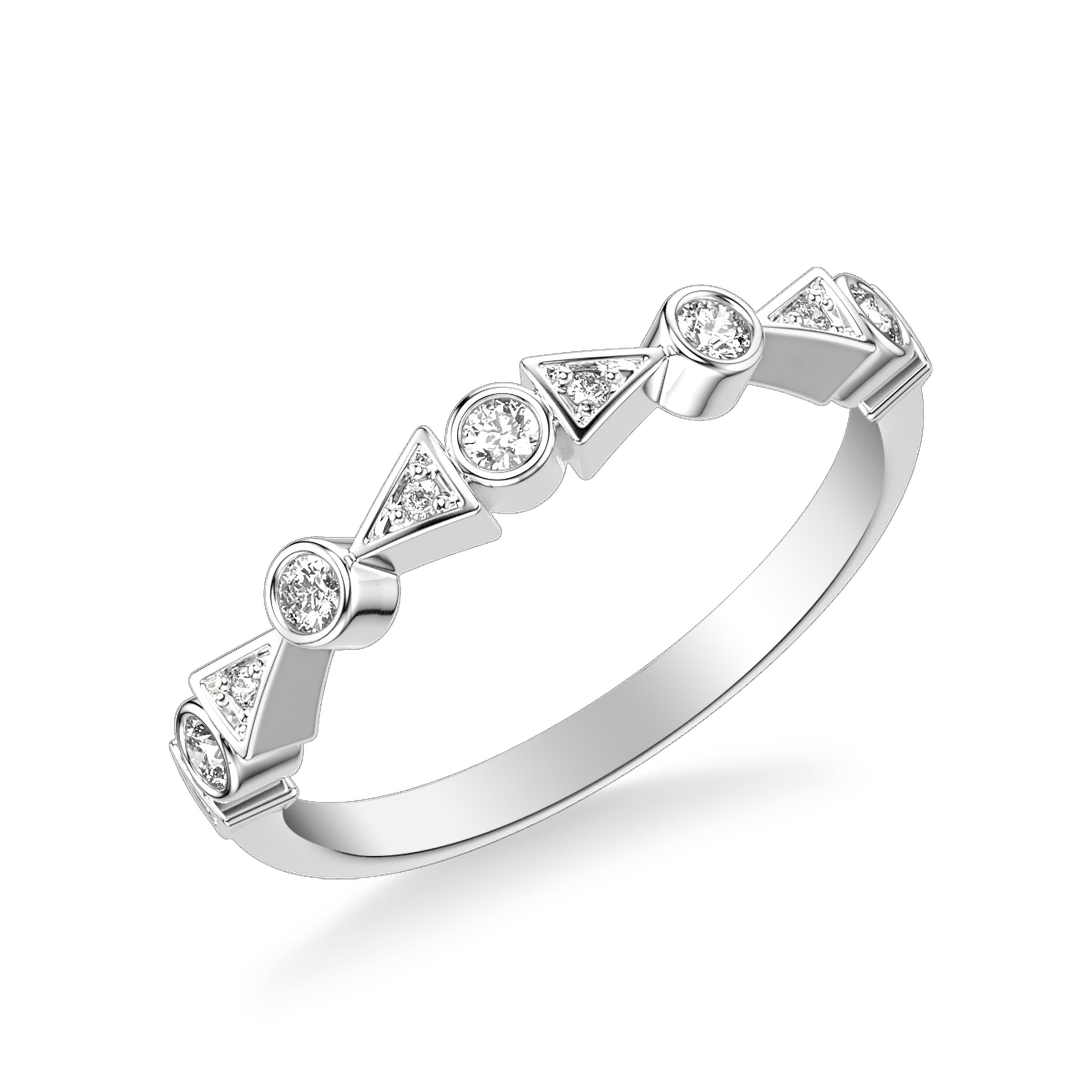 Contemporary Diamond Wedding Band