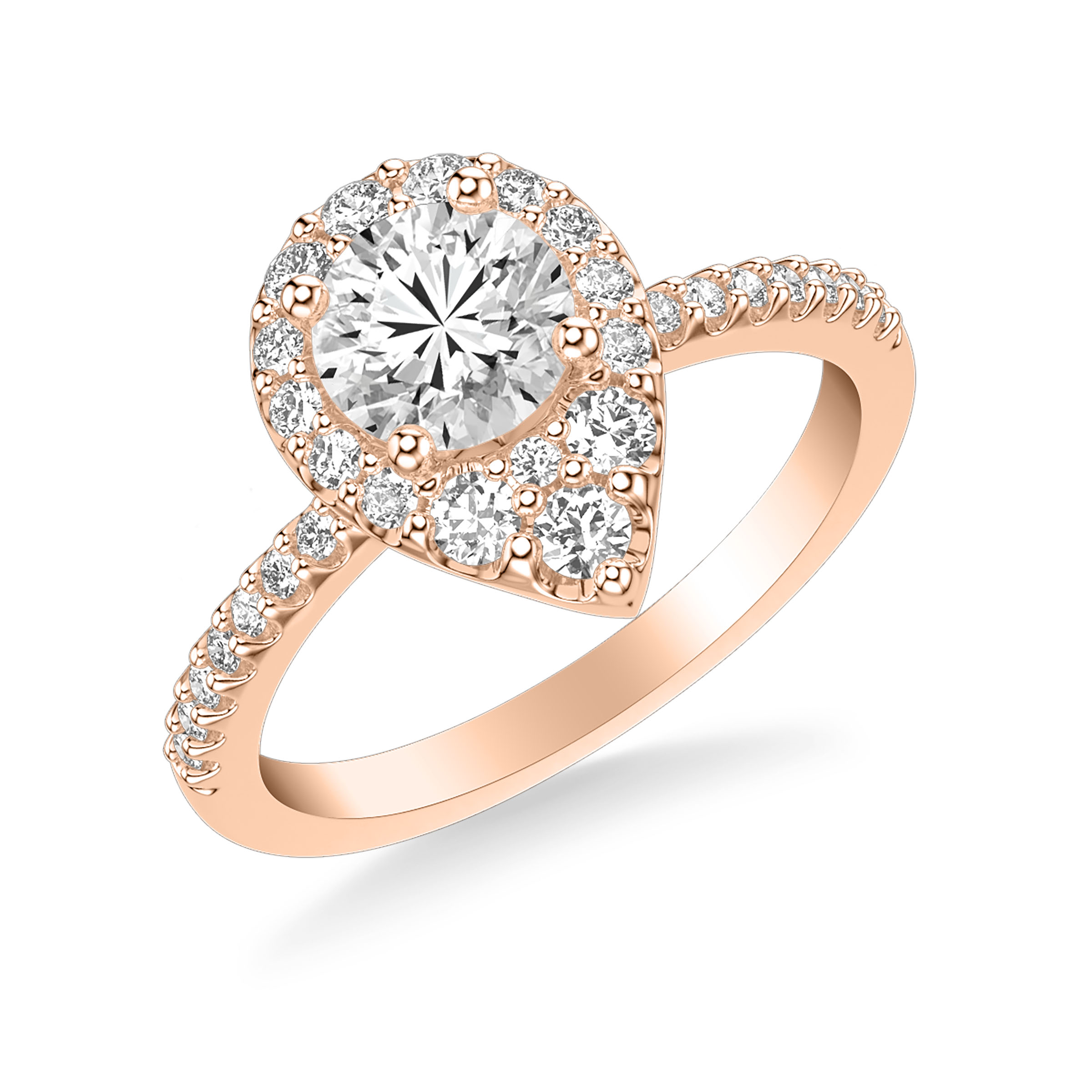 Contemporary Halo Engagement Ring