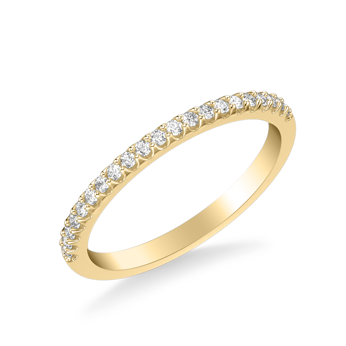 Classic Wedding Band with Round Diamonds