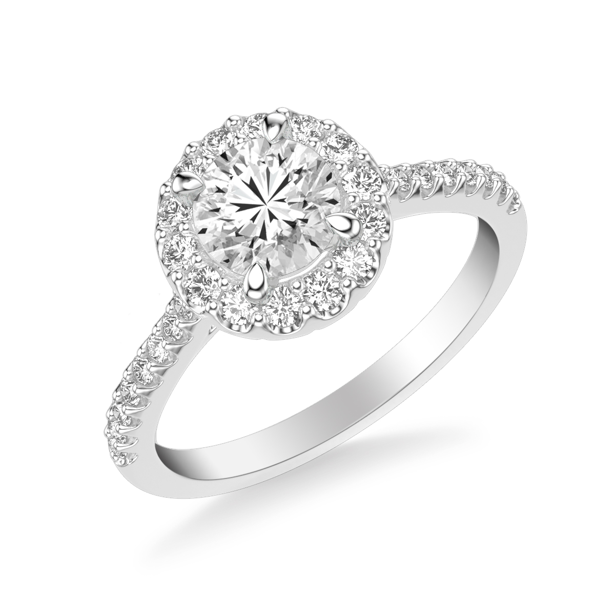 Classic Halo Engagement Ring