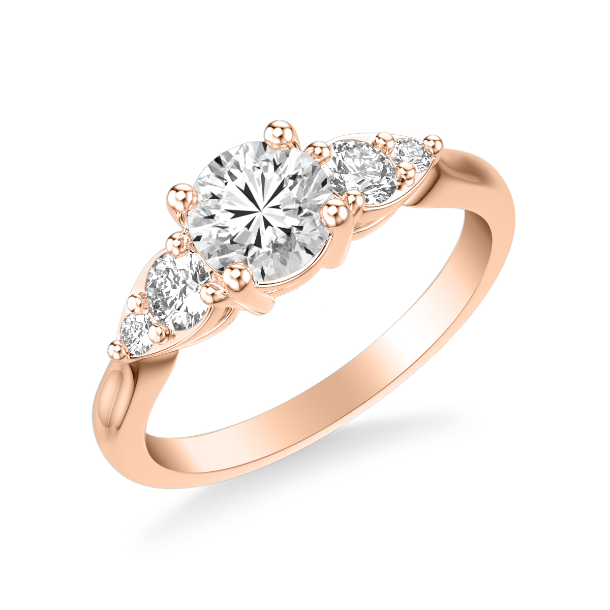 Contemporary 3-Stone Engagement Ring