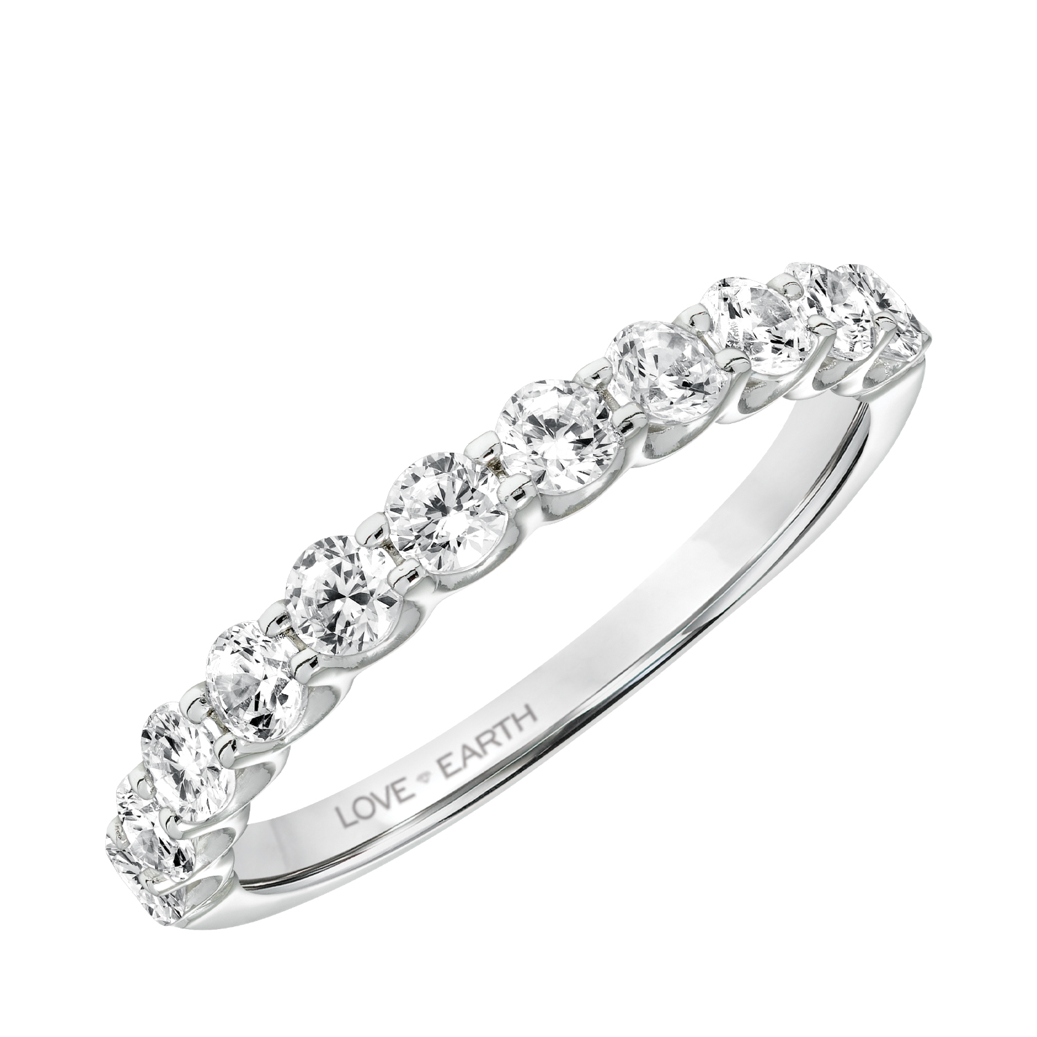 Halfway U-Shaped Lab-Grown Diamond Band