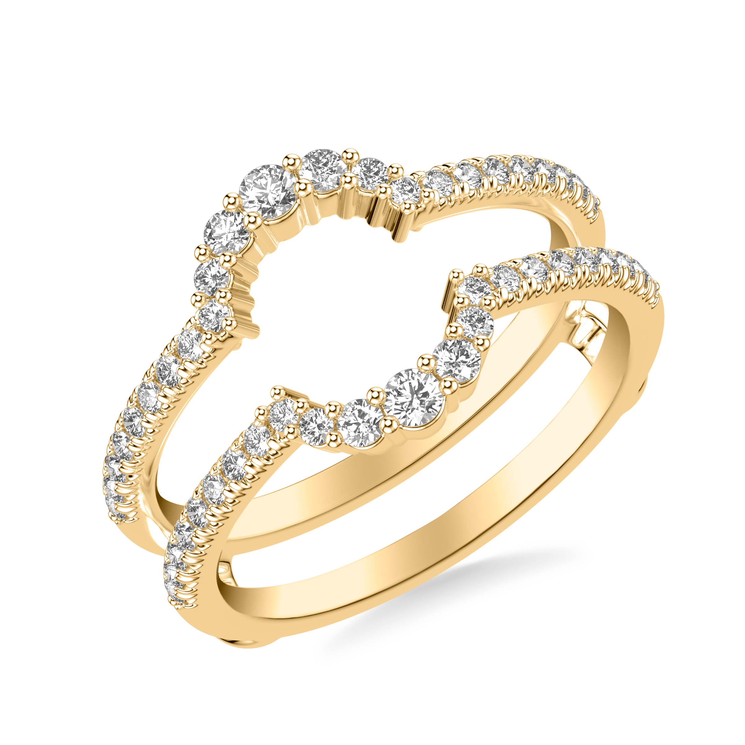 Contemporary Round Diamond Halo Ring Enhancer