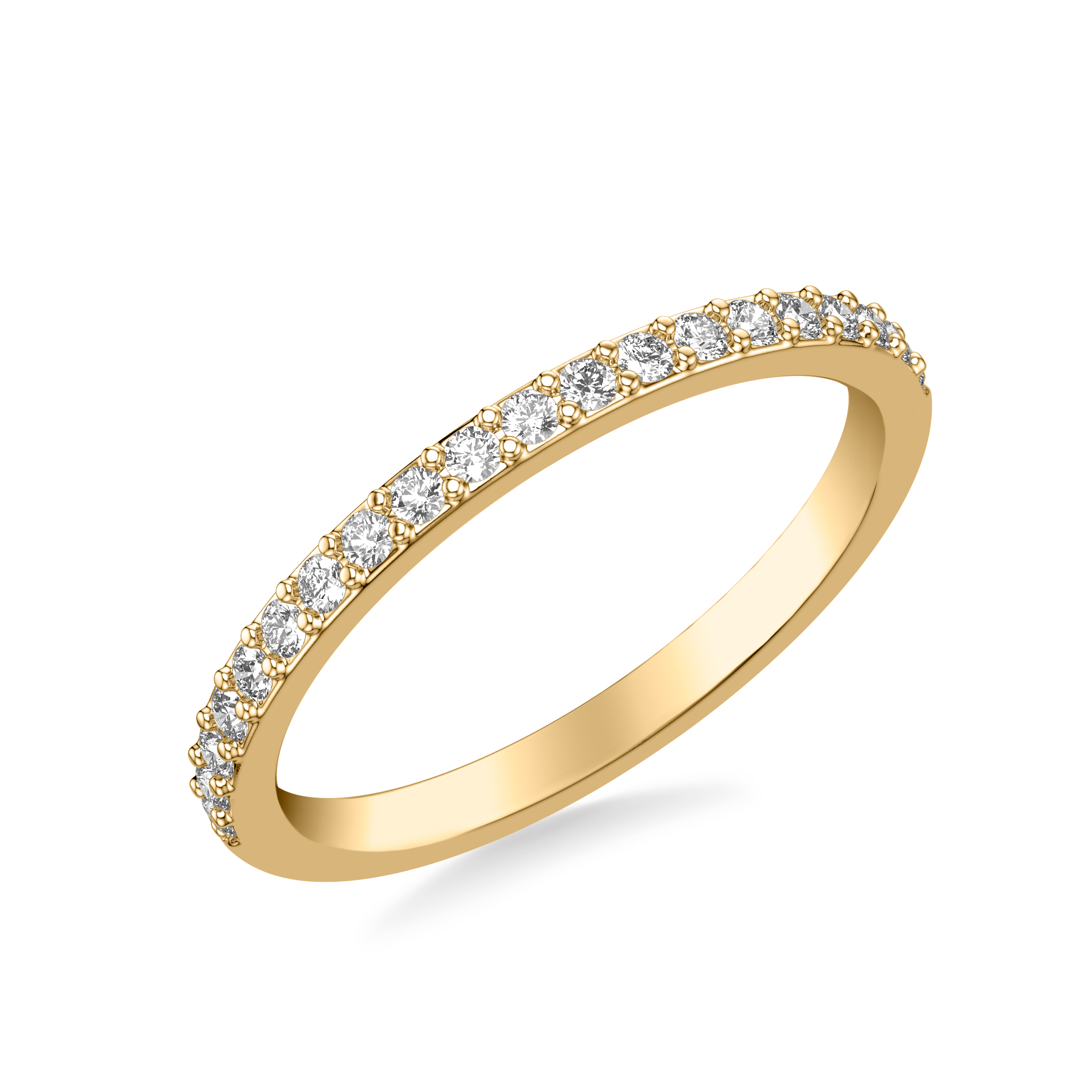 Classic Wedding Band with Round Diamonds