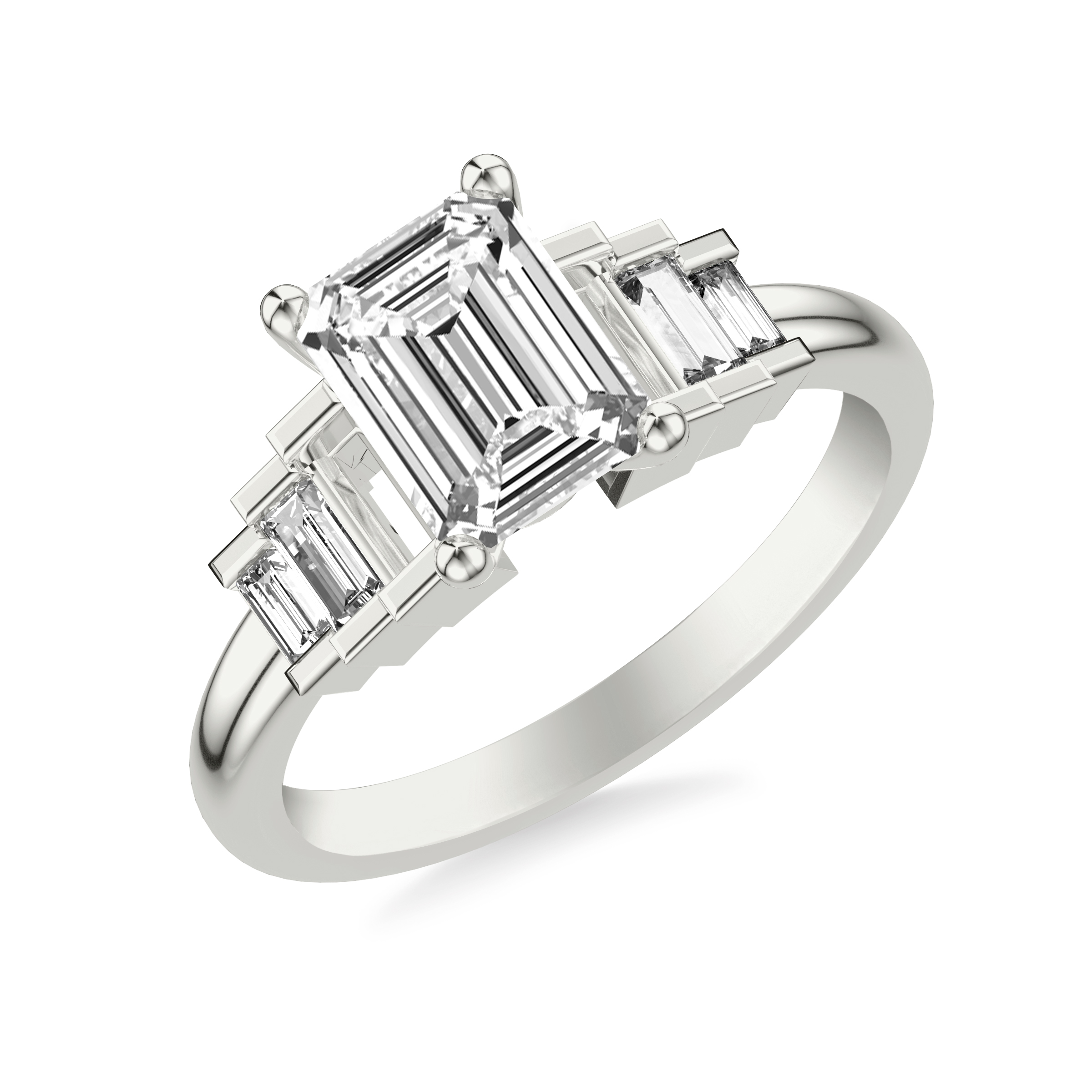 Contemporary Diamond Engagement Ring
