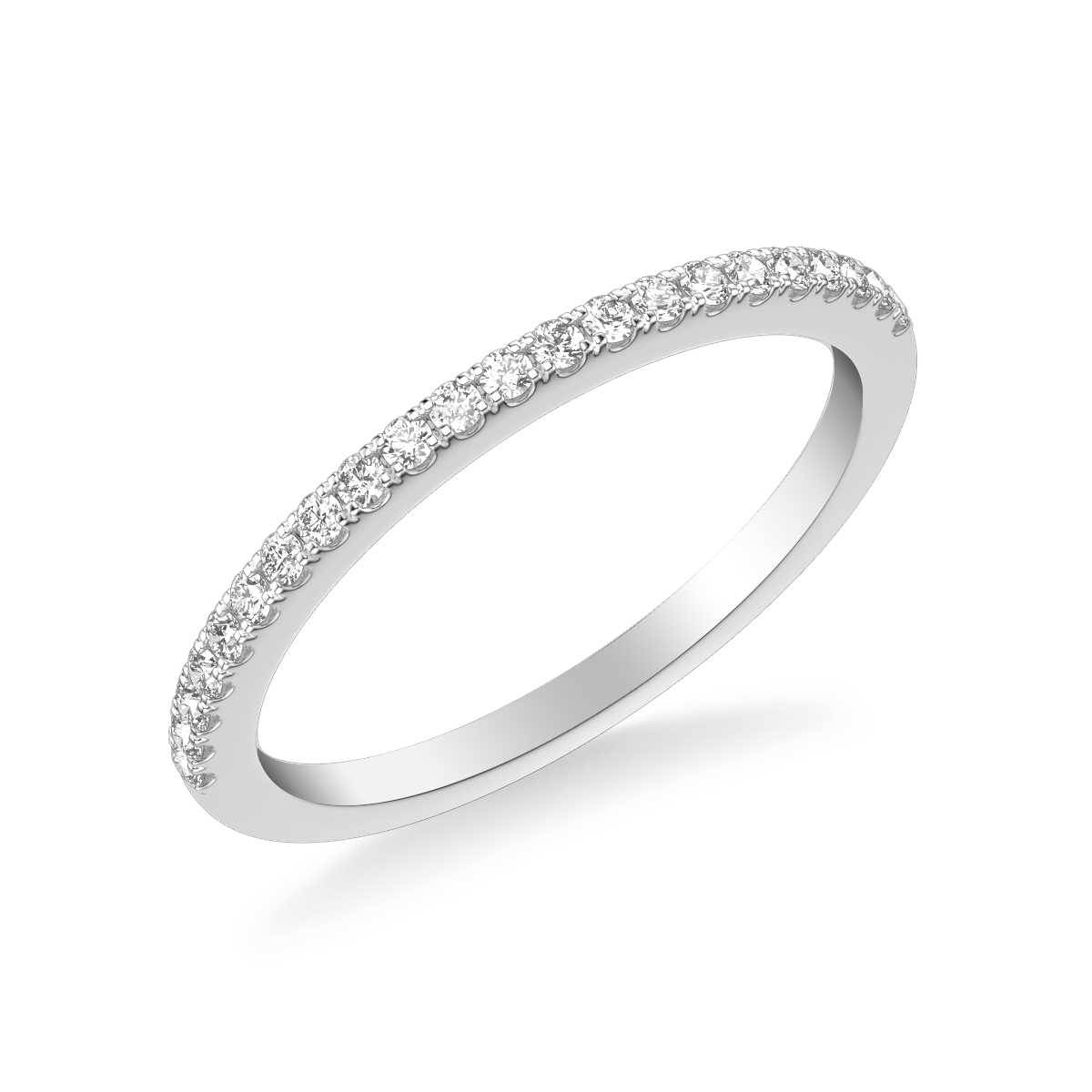 Classic Wedding Band with Round Diamonds