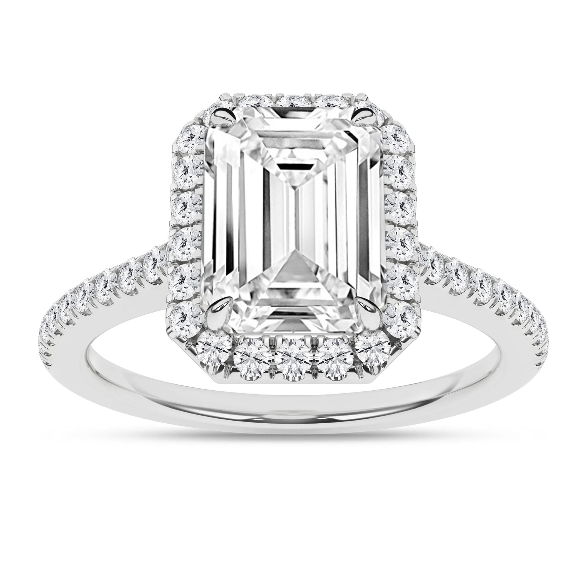 1.25ct. Diamond Halo Engagement Ring (Emerald)