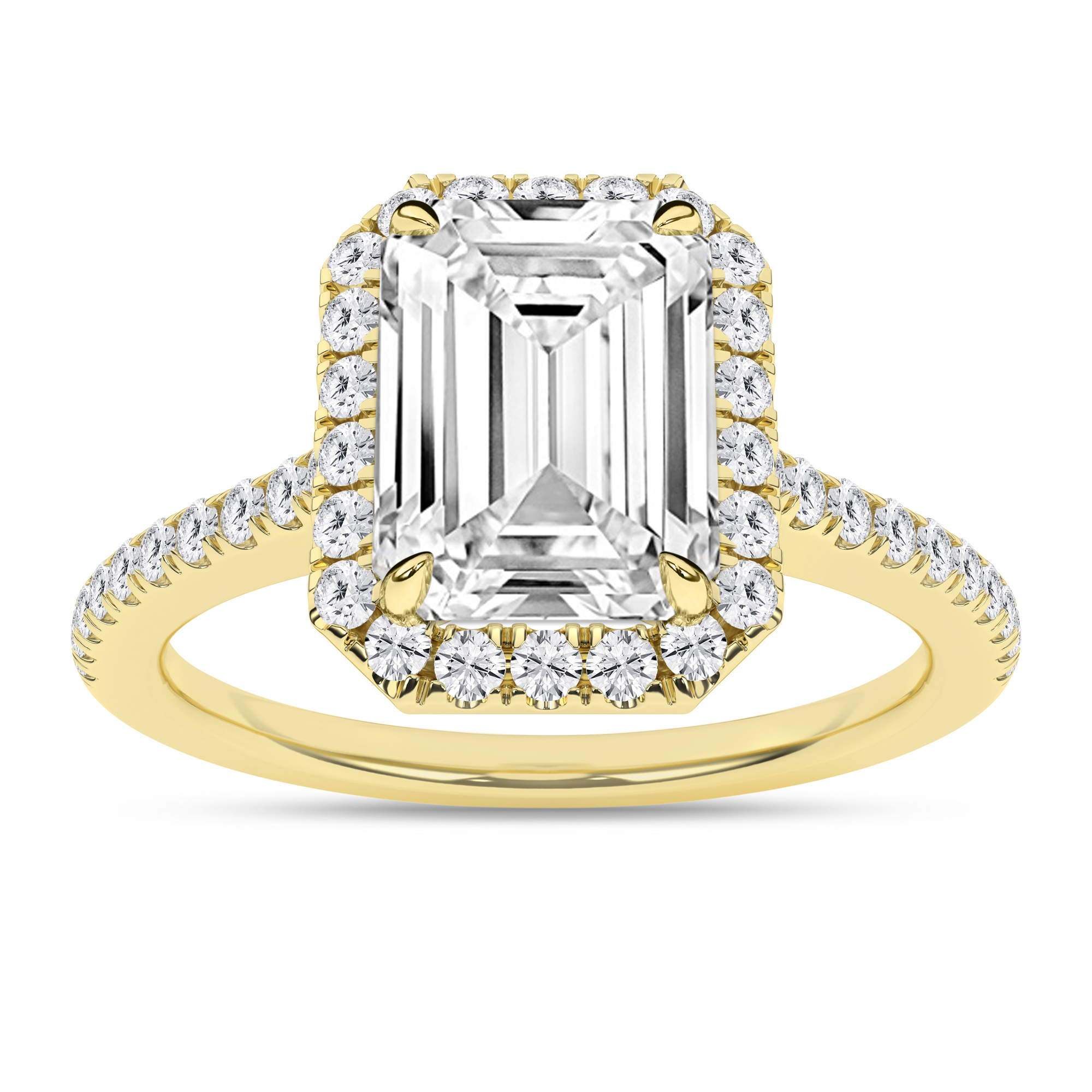 Halo Engagement Ring (Emerald)