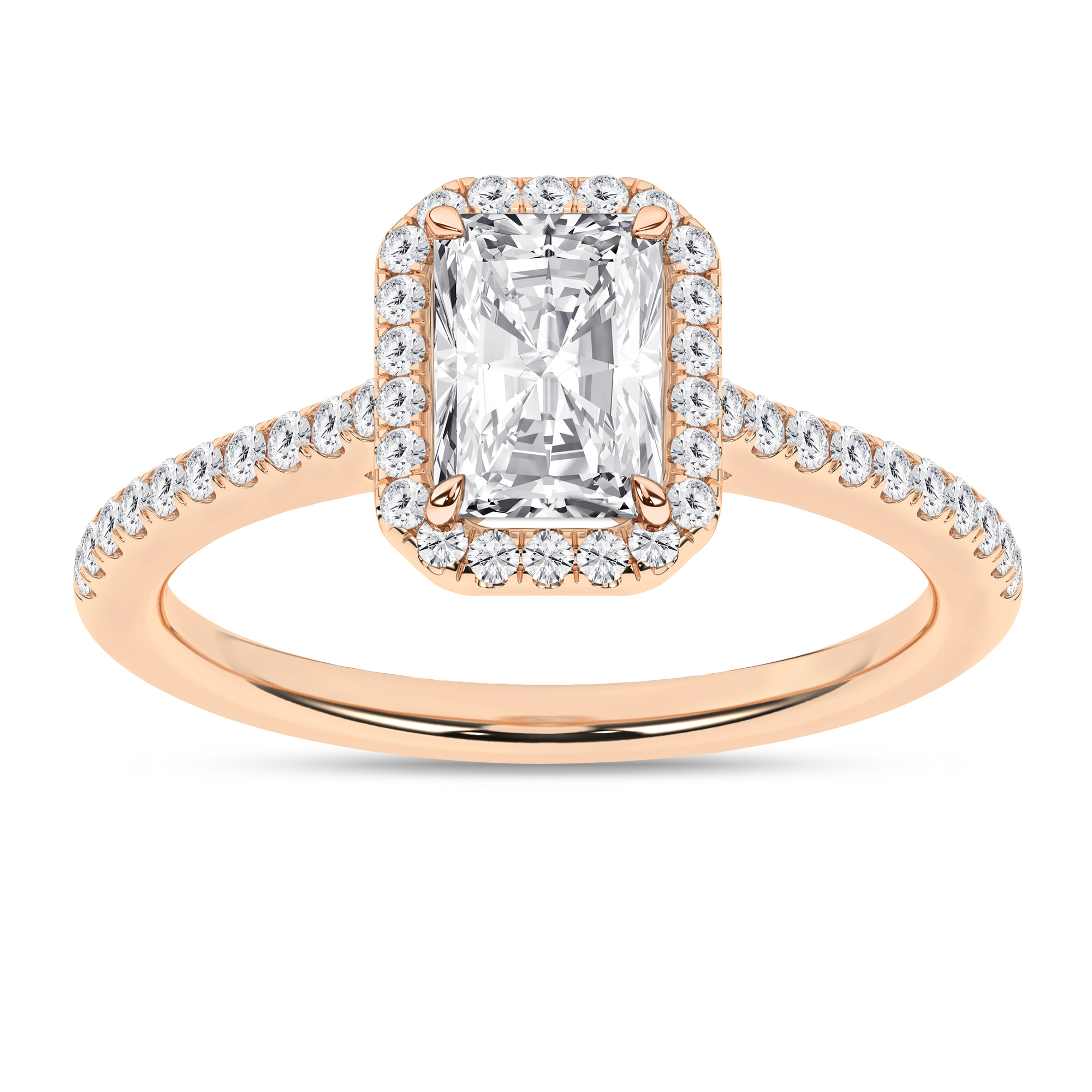 Halo Engagement Ring (Radiant)