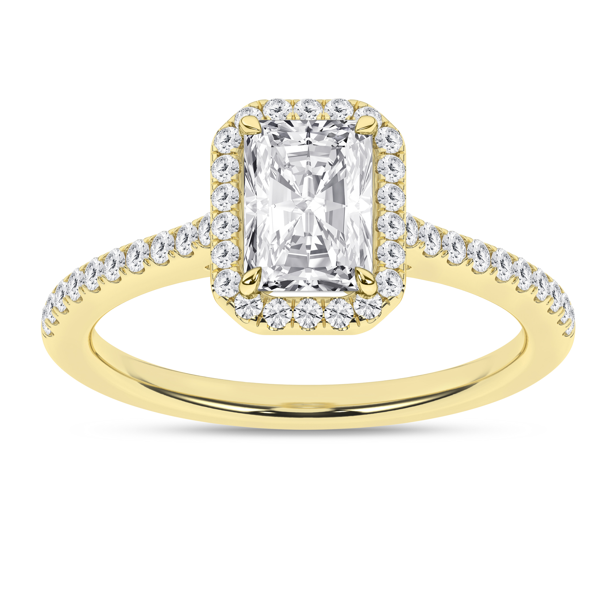 Halo Engagement Ring (Radiant)