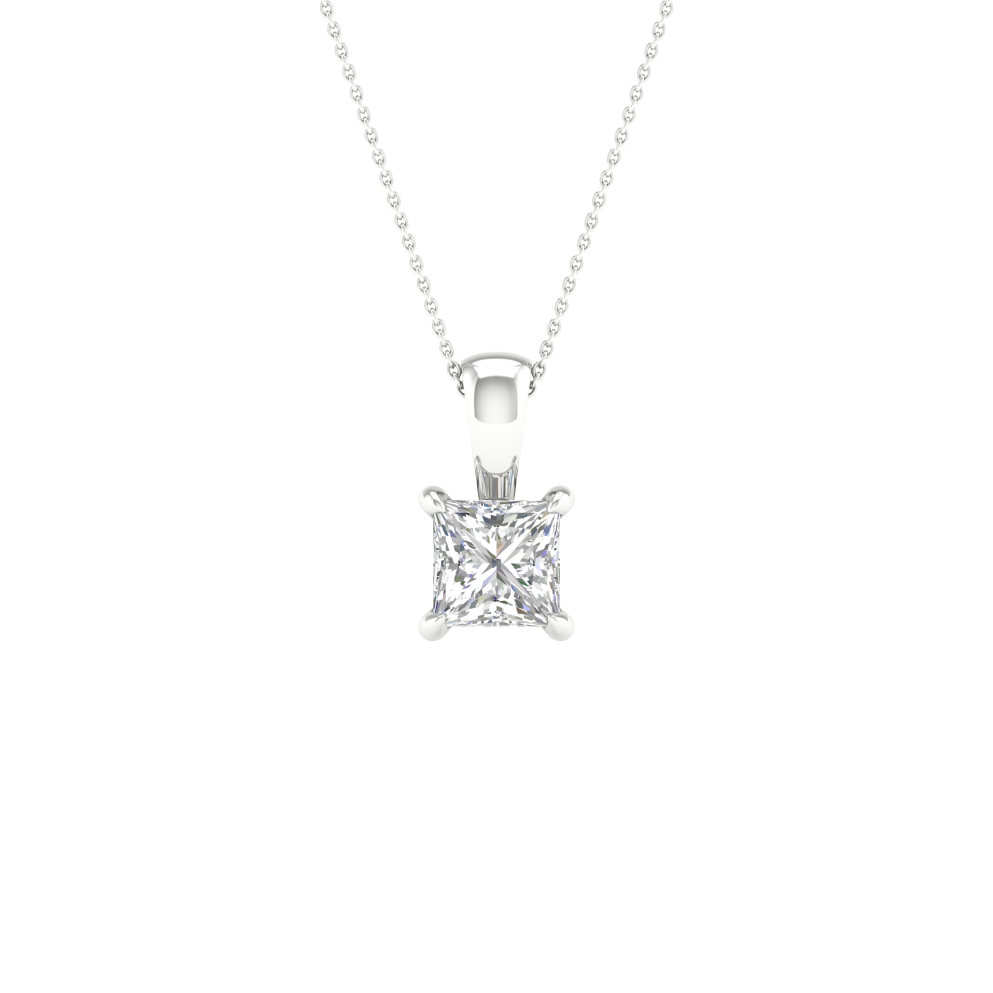 1ct. Diamond Solitiare Pendant (Princess)