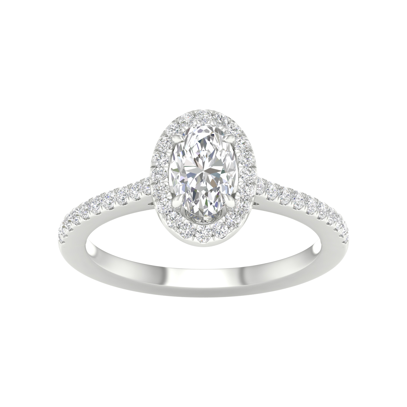 1.25ct. Diamond Halo Engagement Ring (Oval)