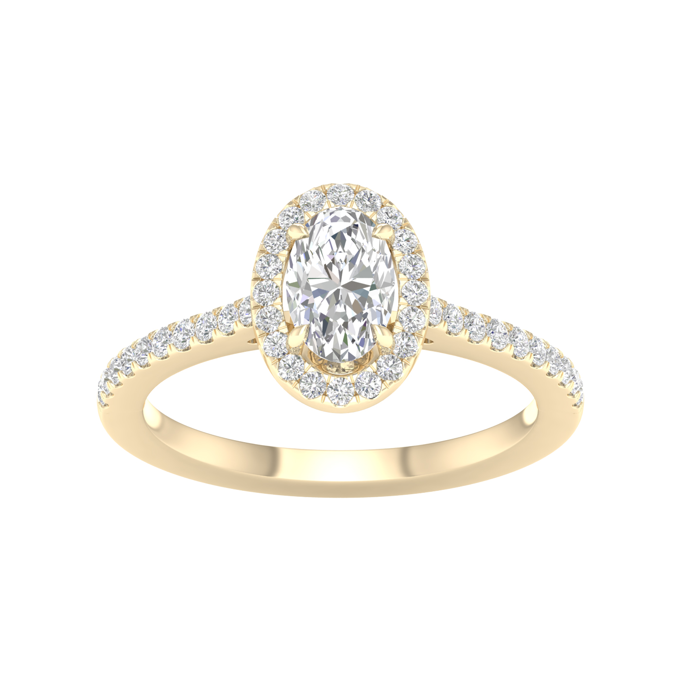Halo Engagement Ring (Oval)