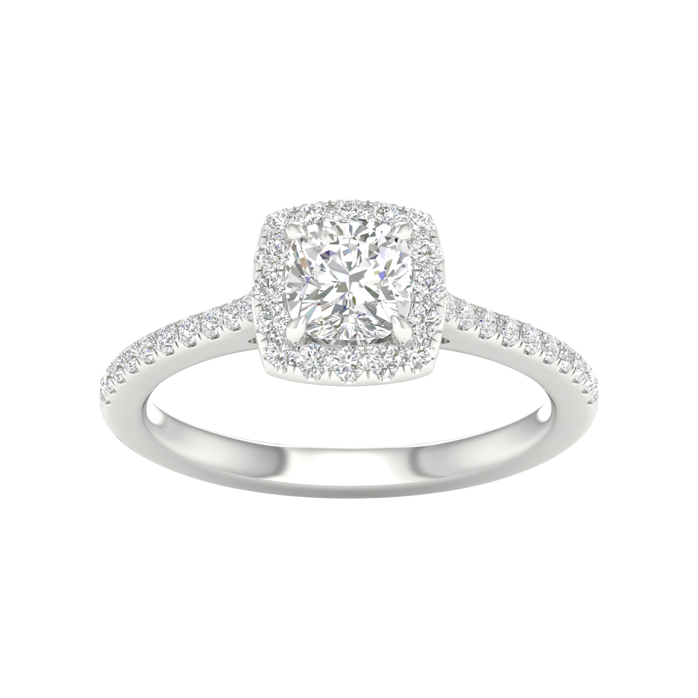 1.25ct. Diamond Halo Engagement Ring (Cushion)