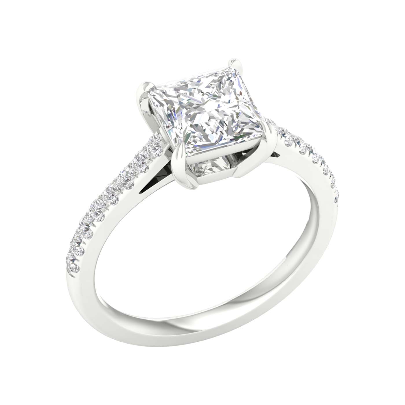 2.25ct. Diamond Classic Eng Ring (Princess)