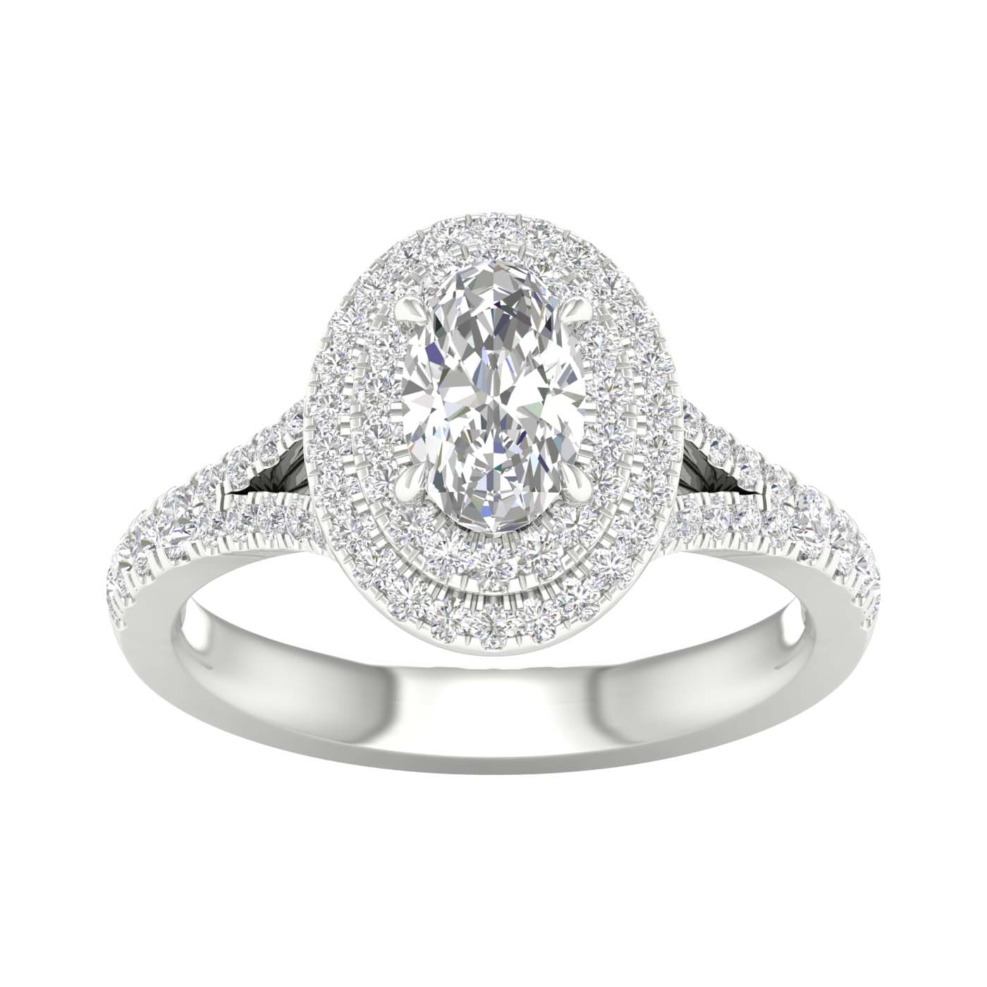 1.25ct. Diamond Double Halo Engagement Ring (Cushion)