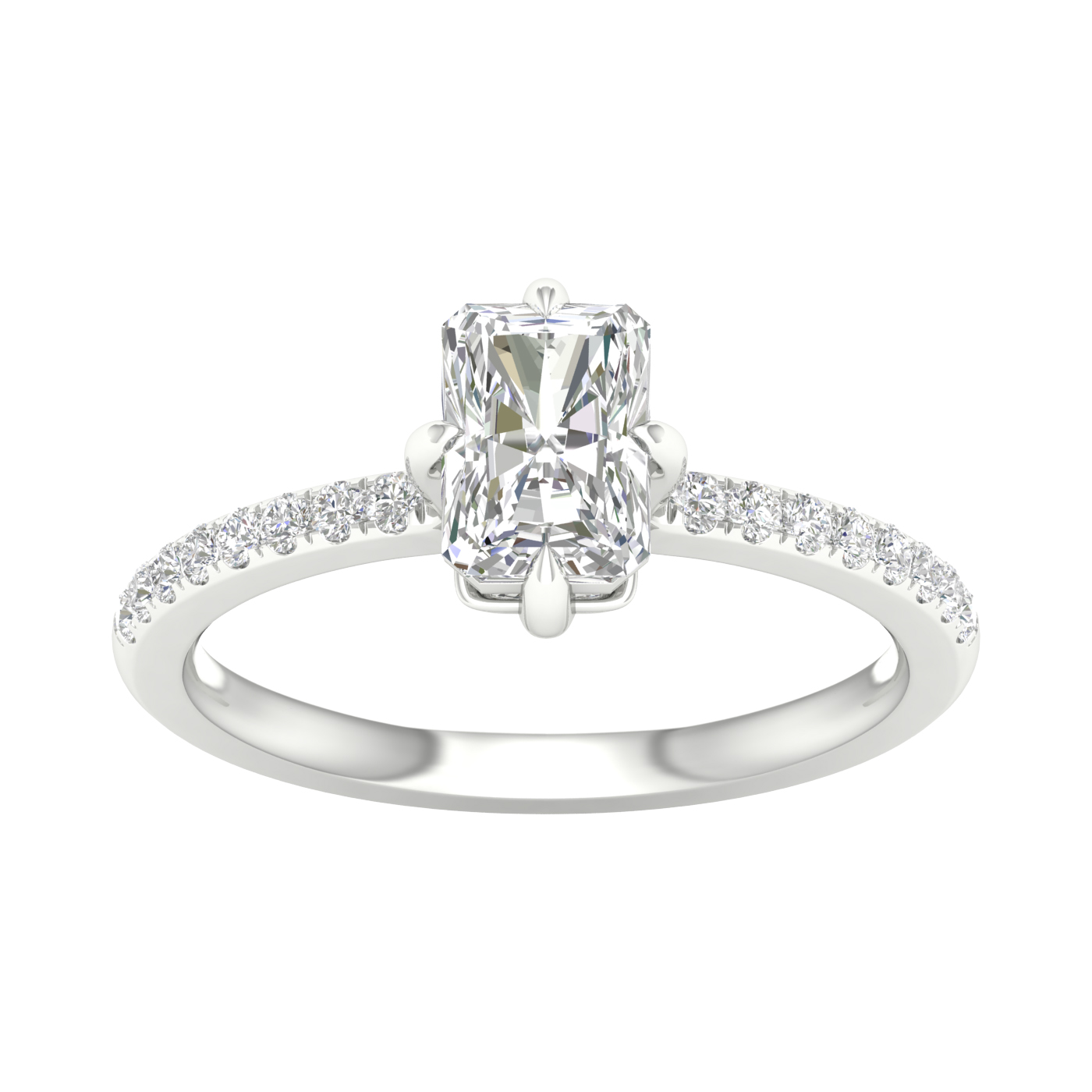 1.16ct. Diamond East West Prong Engagement Ring (Radiant)